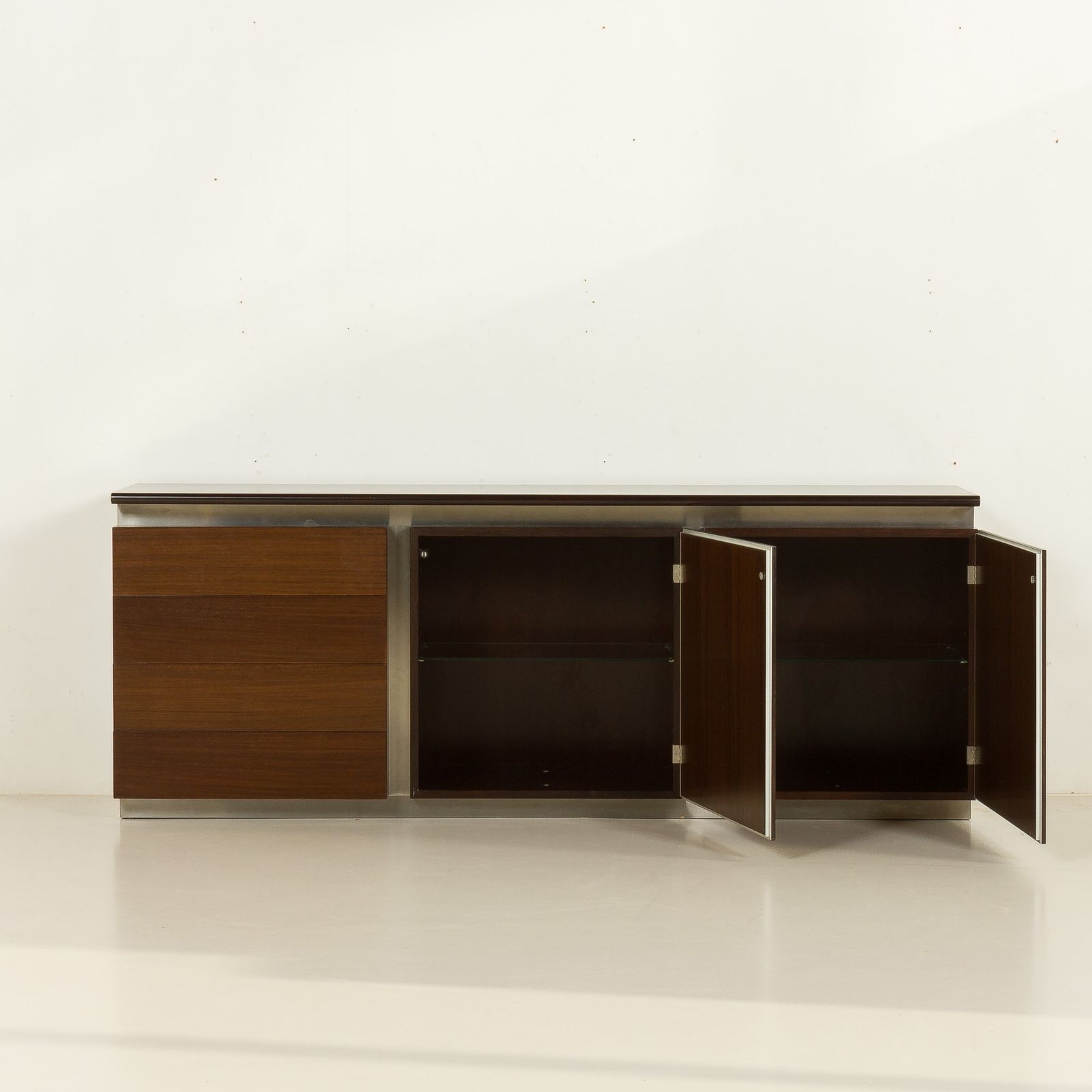 Ludovico Arcebis Parioli Series Rosewood Sideboard, Italy 1970s photo furniture
