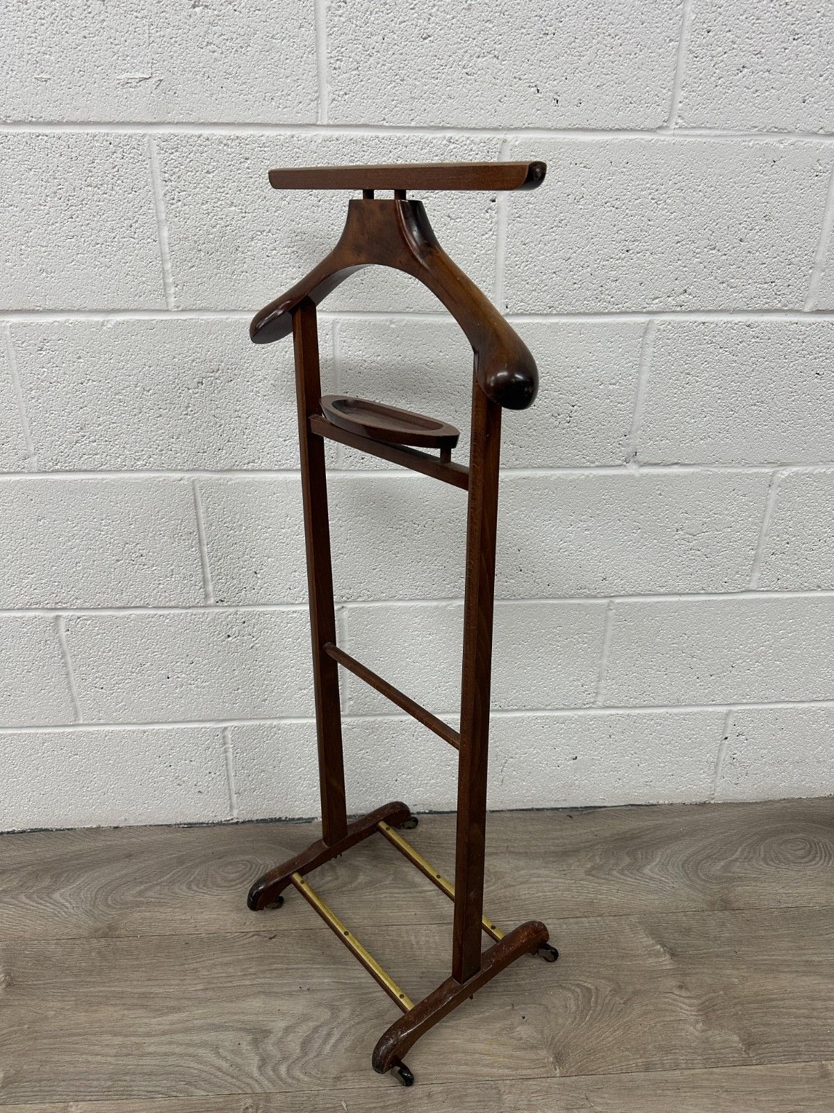 Vintage Italian Gentlemens Suit Hanger Dumb Valet Stand 1920’s Art Deco Style photo vinterior