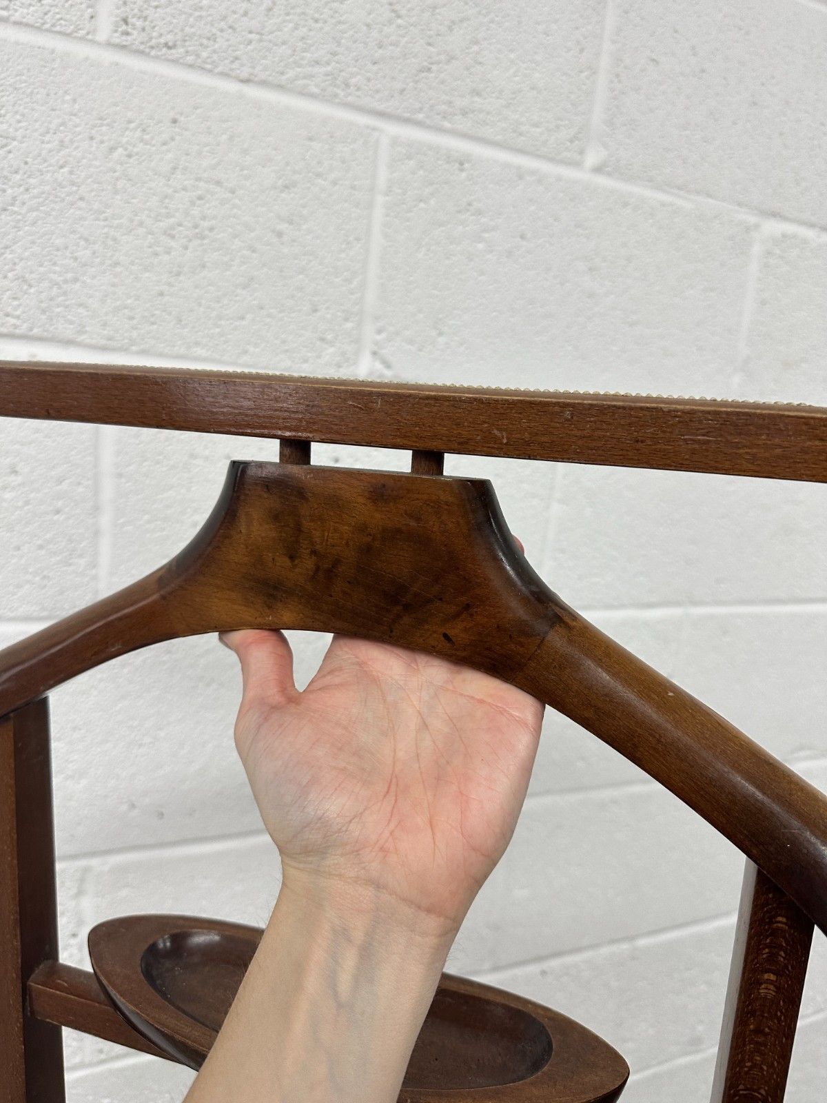 Furniture Vintage Italian Gentlemens Suit Hanger Dumb Valet Stand 1920’s Art Deco Style photo