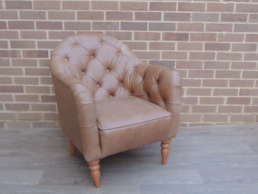 Chesterfield Leather Tub Armchair photo buy