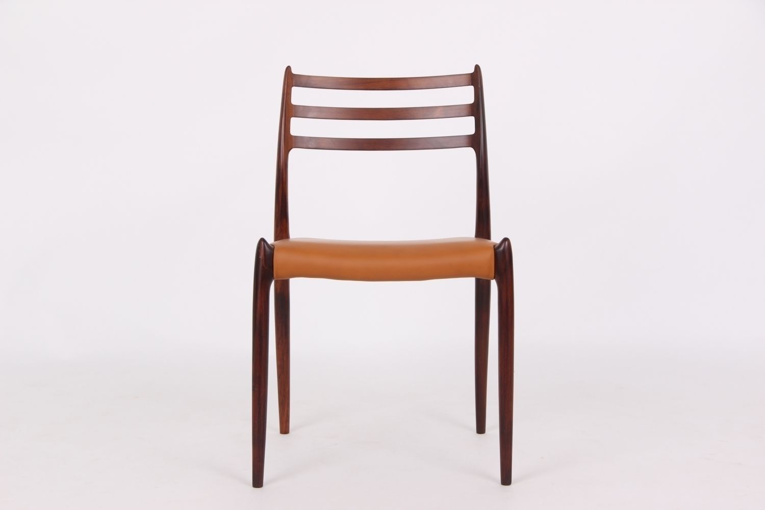 photo furniture Set Of 6 Diningchairs, Jl78. Rosewood And New Leather.