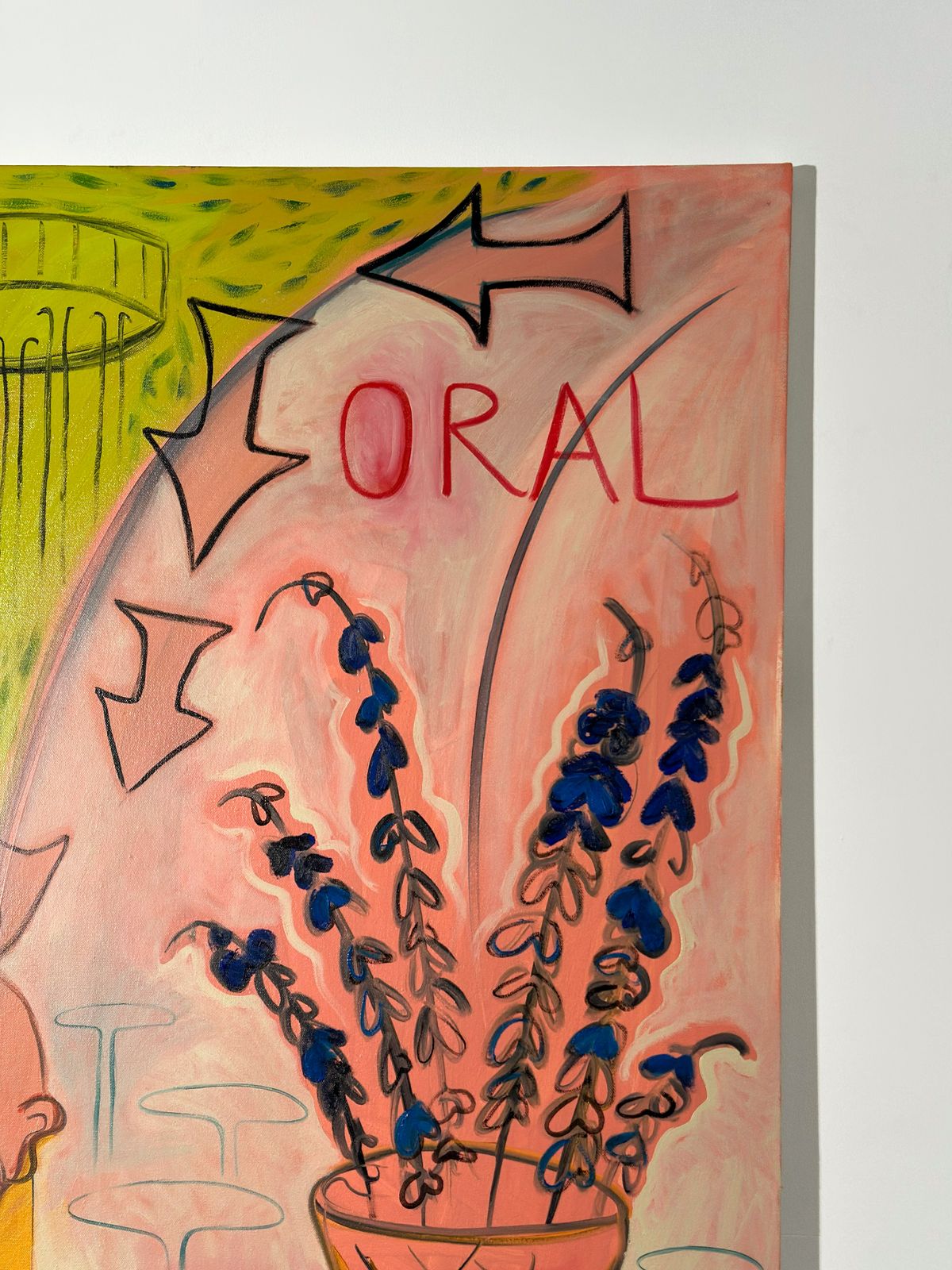 Large Queer Figurative Oil Painting On Visibility And Self Expression, Scottish Contemporary Artist 2025 photo furniture