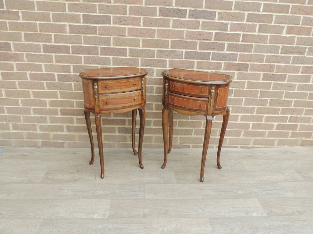 Furniture Pair Of French Louis XV Bedside Tables photo