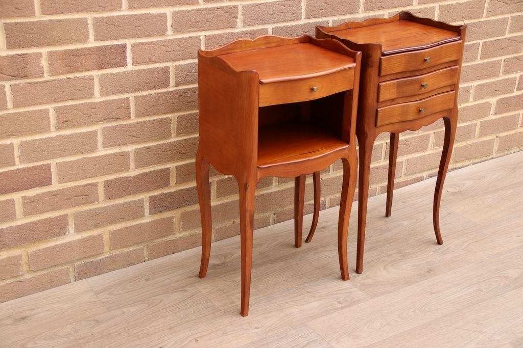 Pair Of French Louis Cherry Bedside Tables photo for sale