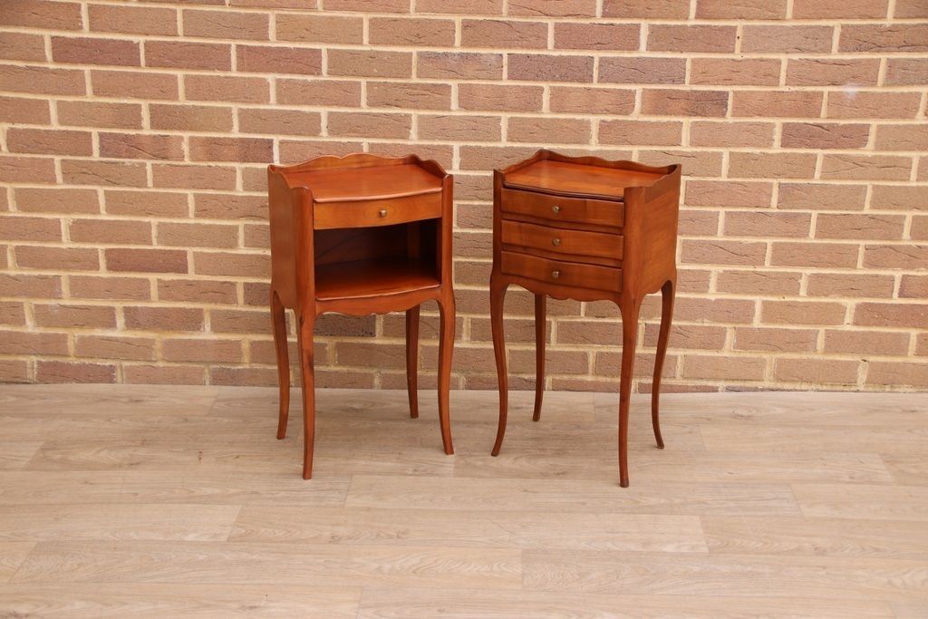 photo for sale Pair Of French Louis Cherry Bedside Tables