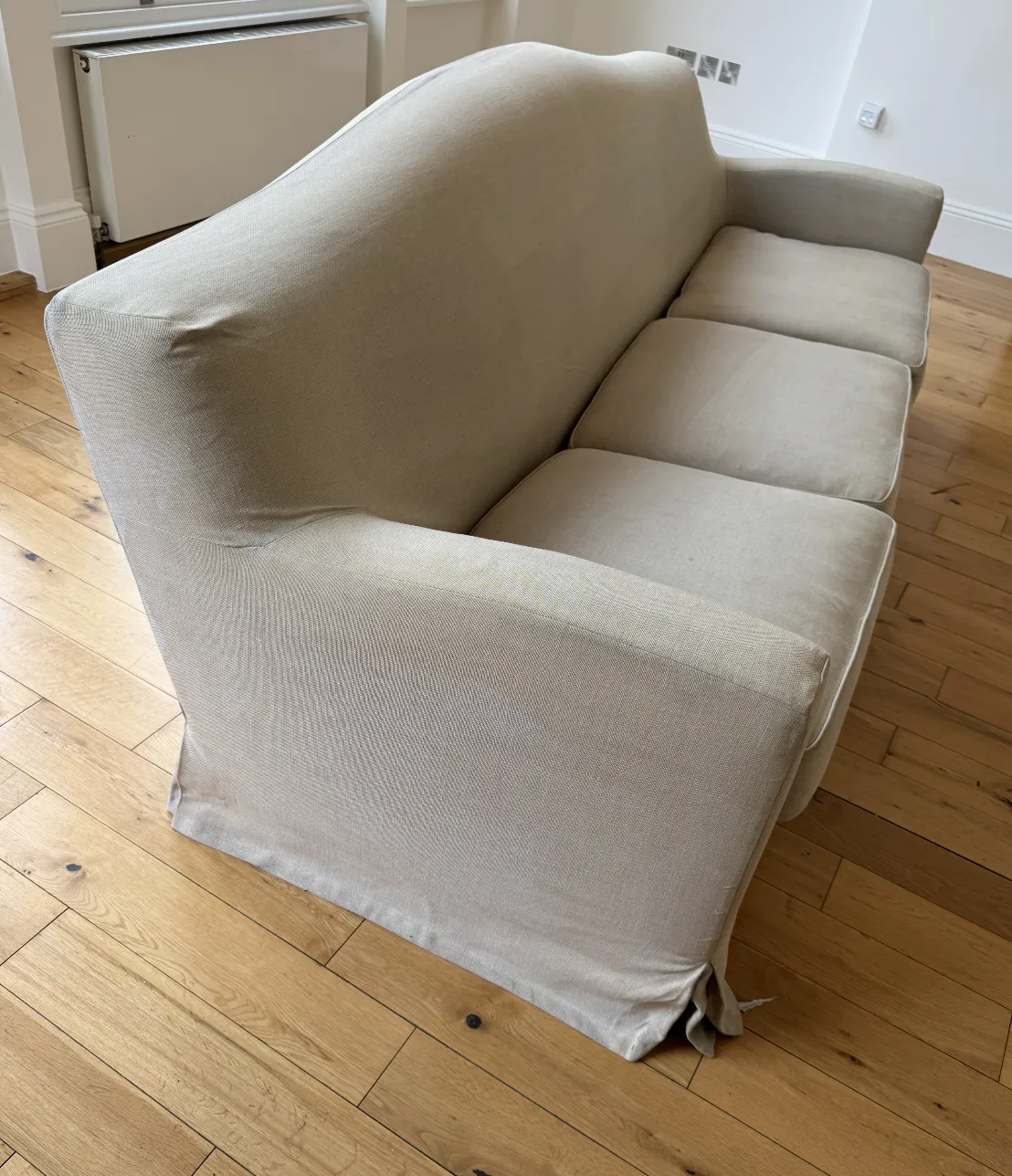 1997 Christian Liaigre Sofa In Natural Linen photo for sale