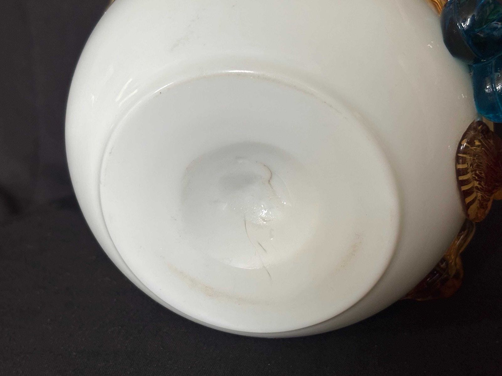 photo for sale Antique Victorian Steven & Williams Milk Glass Uranium Ruffle Vase Uv Glowing