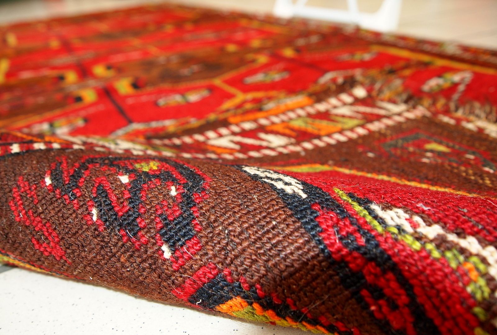 Handmade Antique Turkish Yastik Wool Rug — 2'5" × 6'2" — 1920s photo vintage
