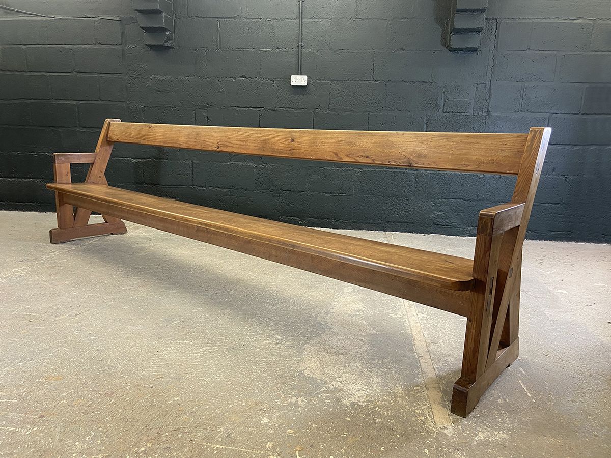 photo vinterior Xl Antique Pine Church Pew From The West Country