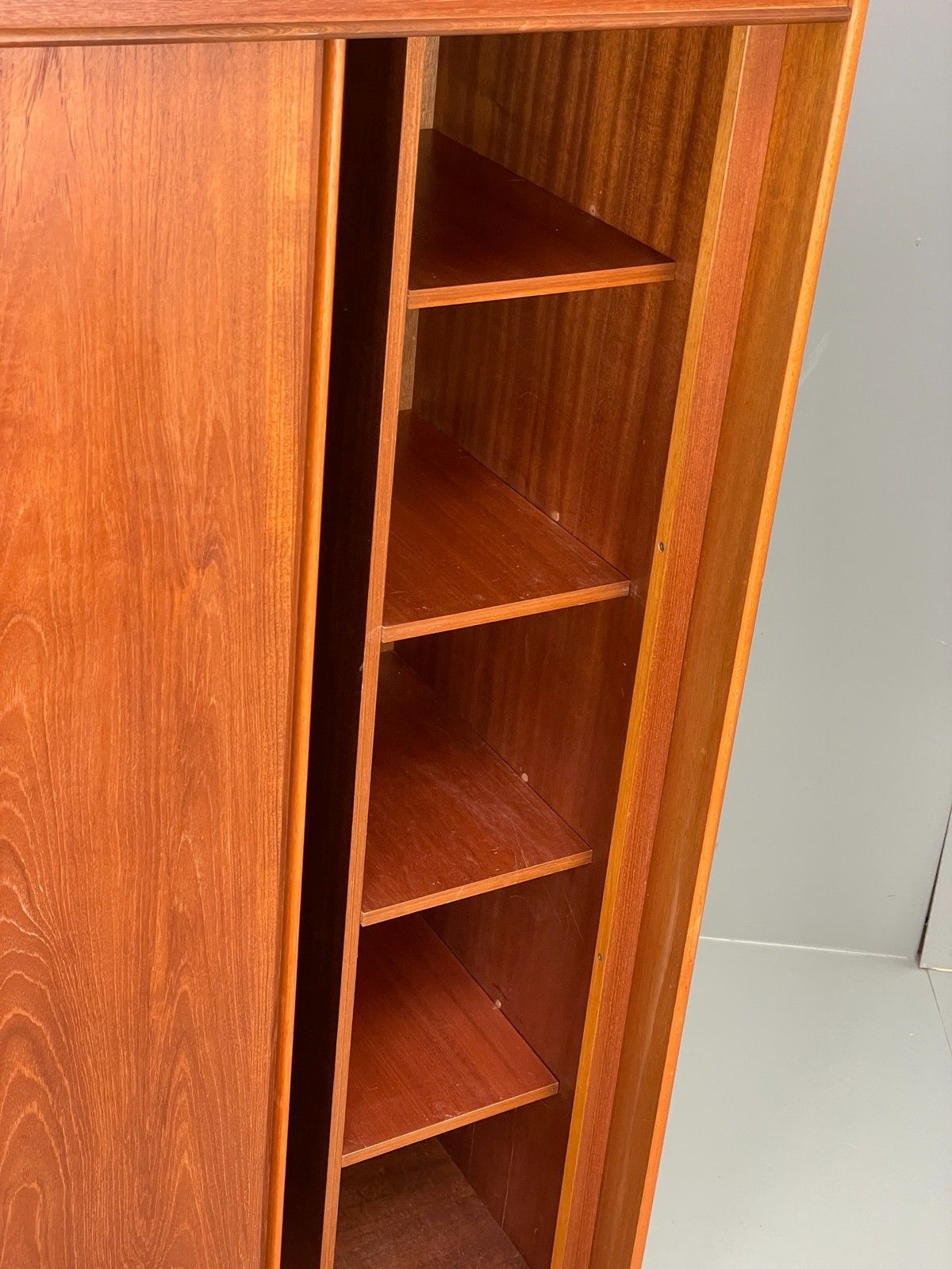 Vintage Austinsuite Teak Wardrobe Retro 1970s Shelves Clothes Cupboard Eb12078 photo buy
