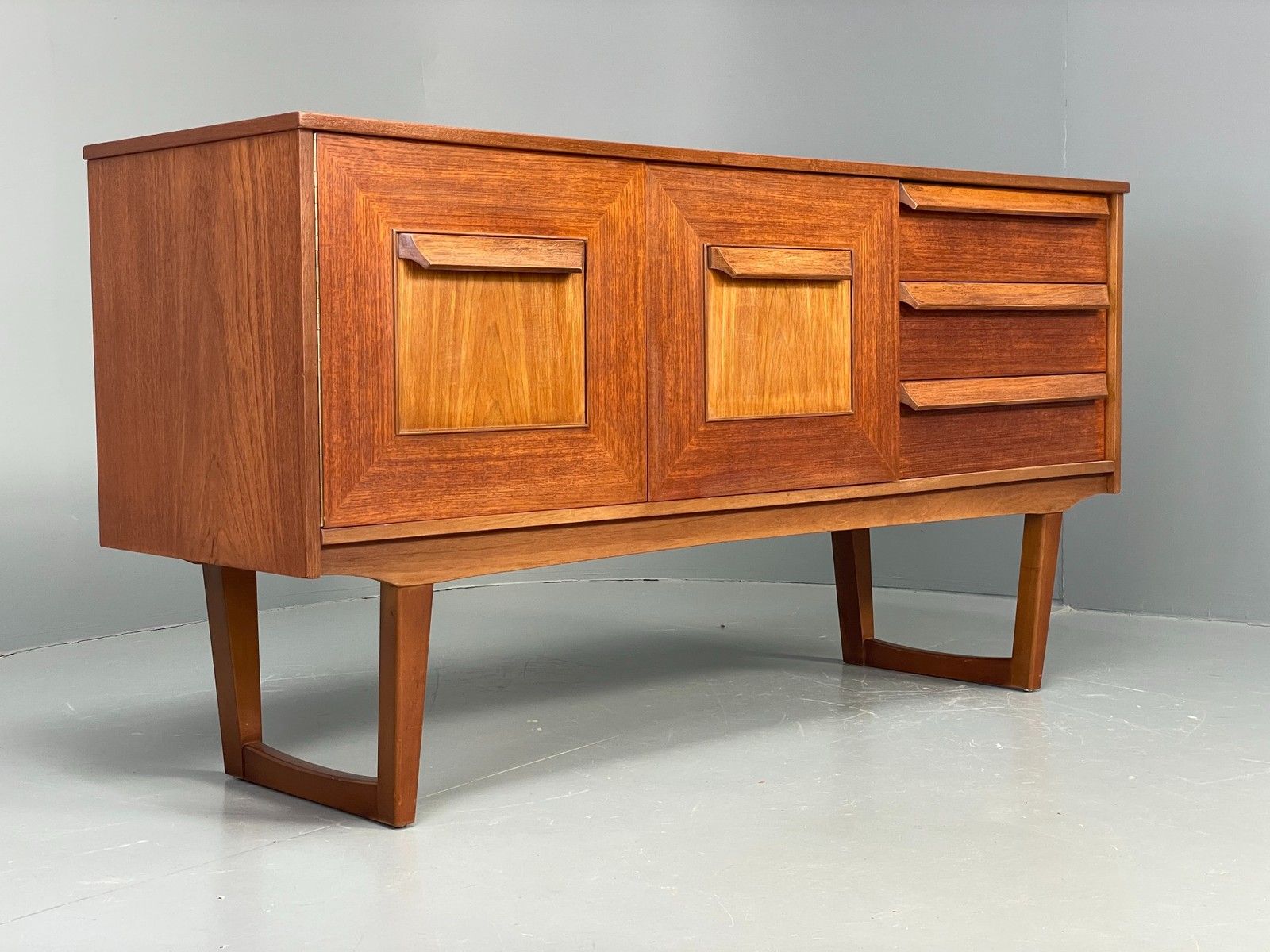 Vintage 1960s Teak Sideboard By Stonehill Retro Mid Century Drawers Eb12209 photo for sale