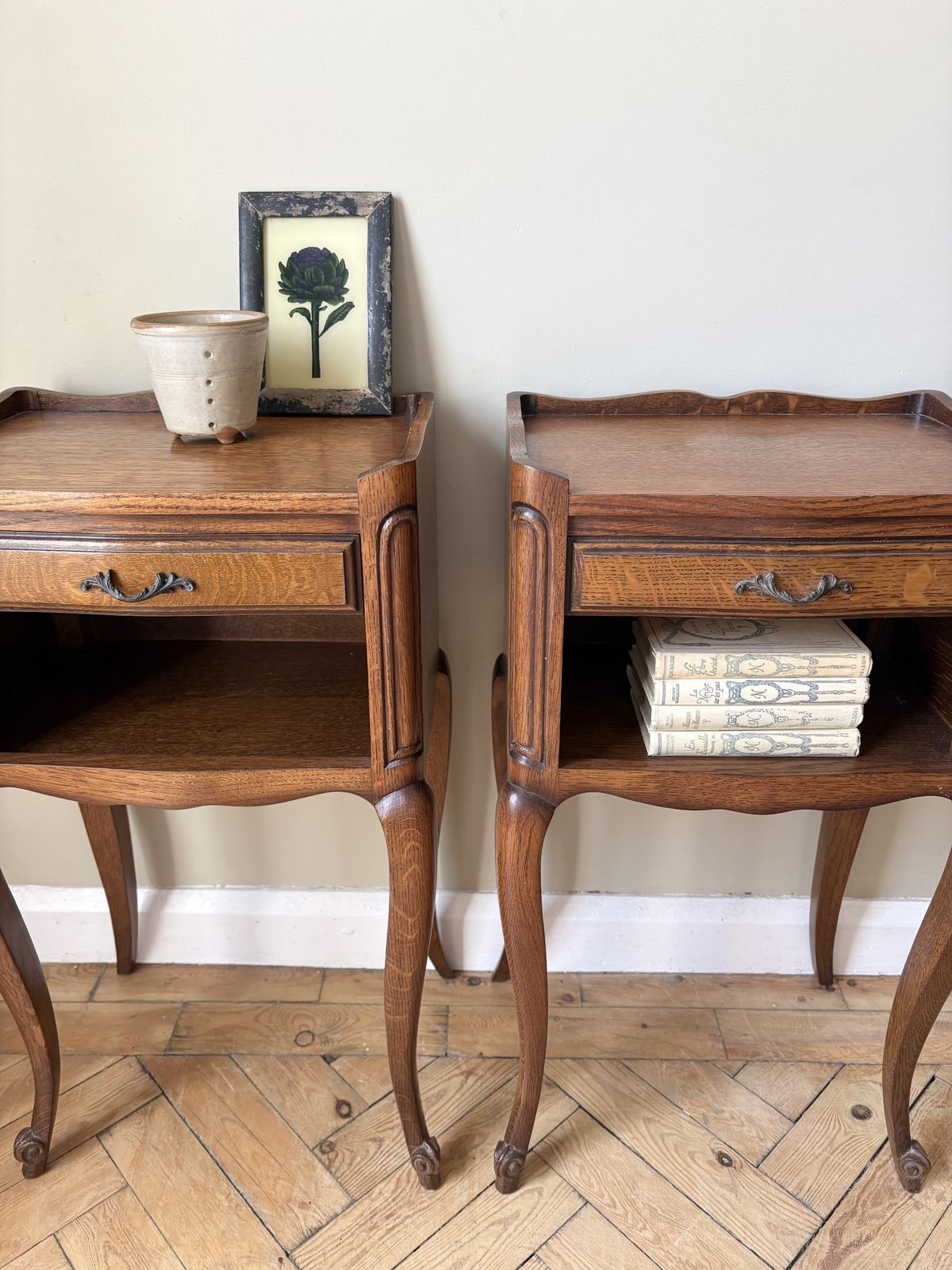 Pair Of  Vintage French Bedside Tables photo Furniture