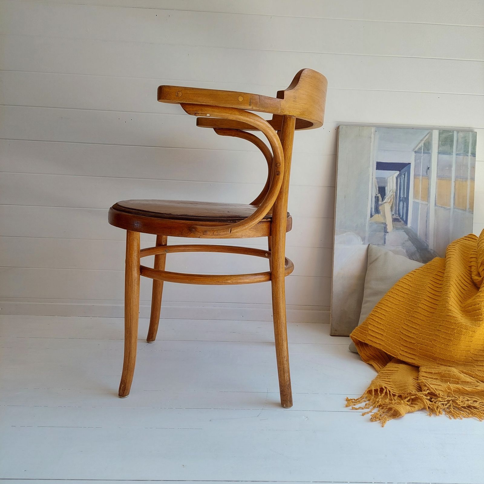 Art Deco Thonet 233 Bentwood Dinning Chair Office Armchair 1920s photo vinterior