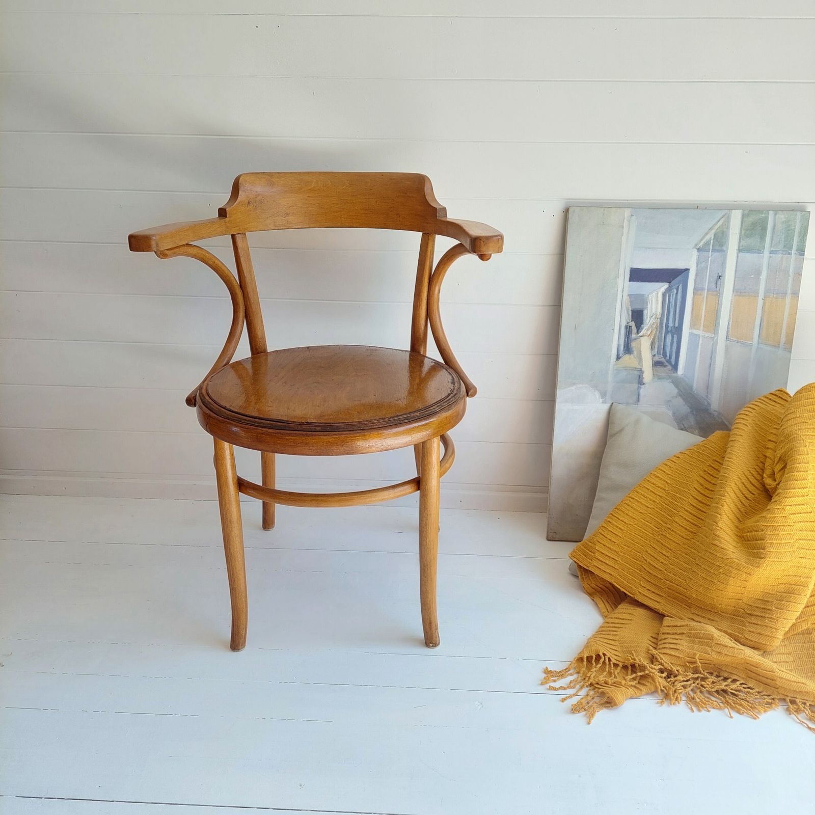 Art Deco Thonet 233 Bentwood Dinning Chair Office Armchair 1920s photo vintage