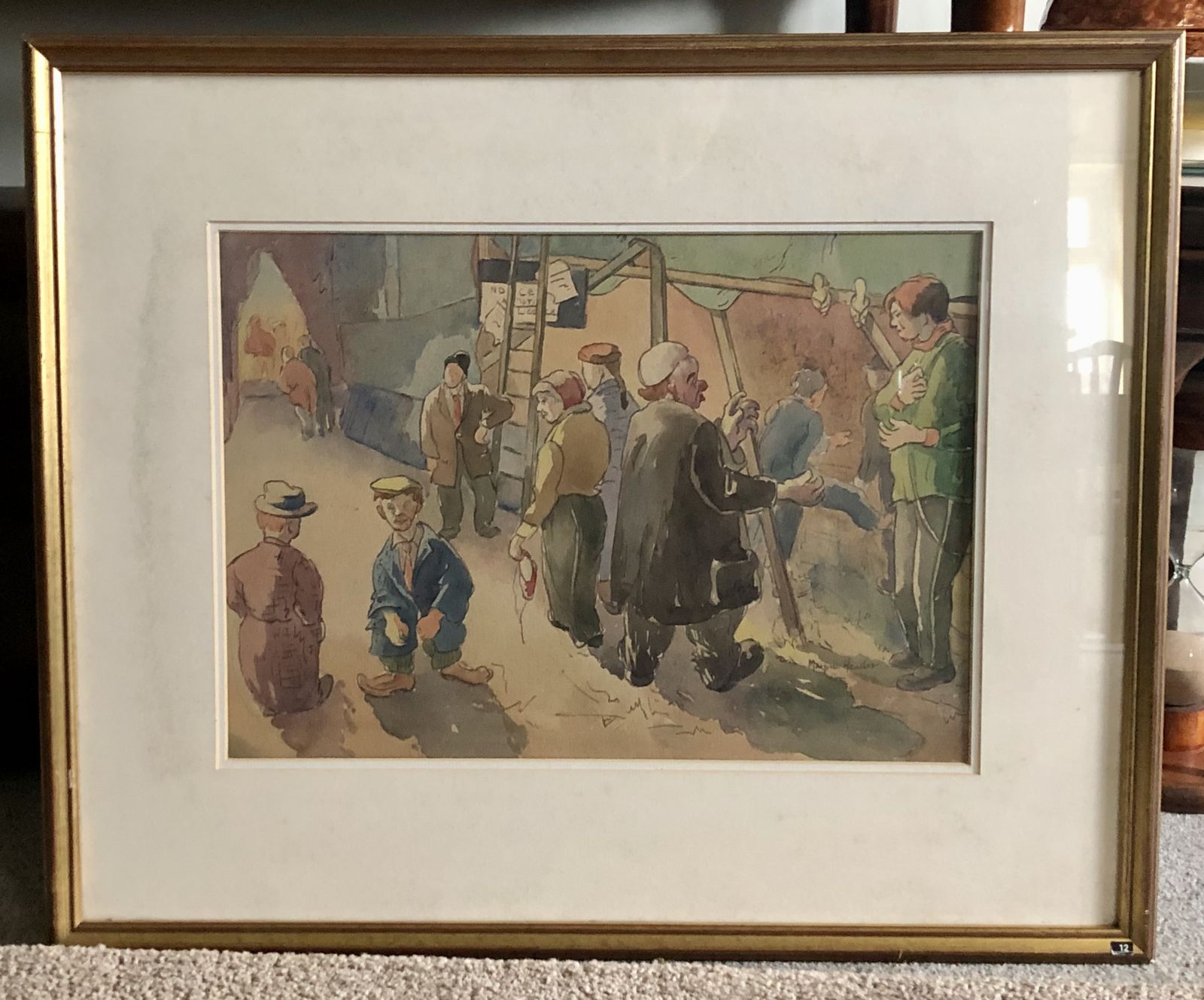 Watercolour, Marjorie Heather, Mid Century Modern