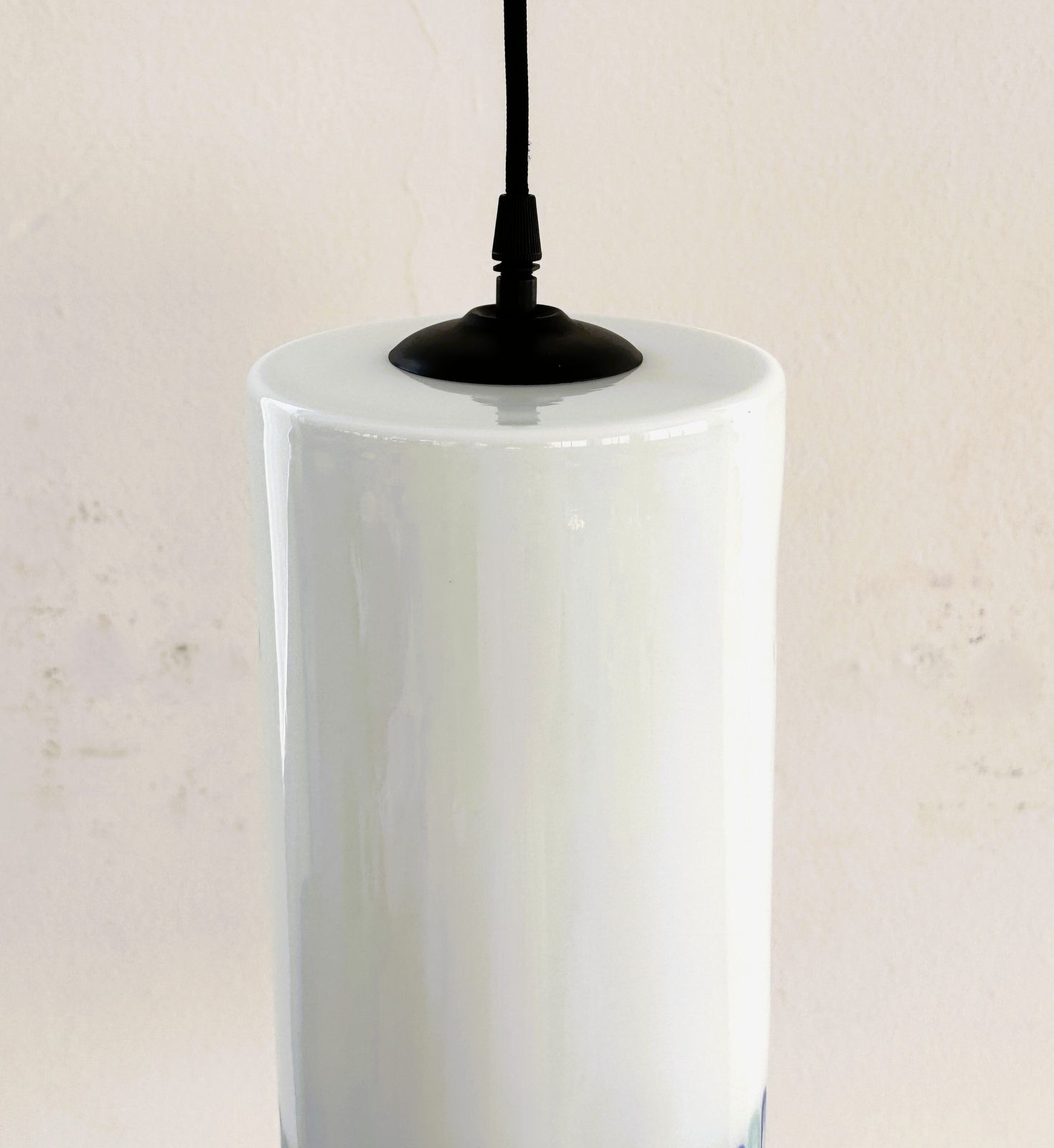 photo for sale Italian Murano Glass Pendant Fixture By Peter Pelzel For Vistosi, 1970s