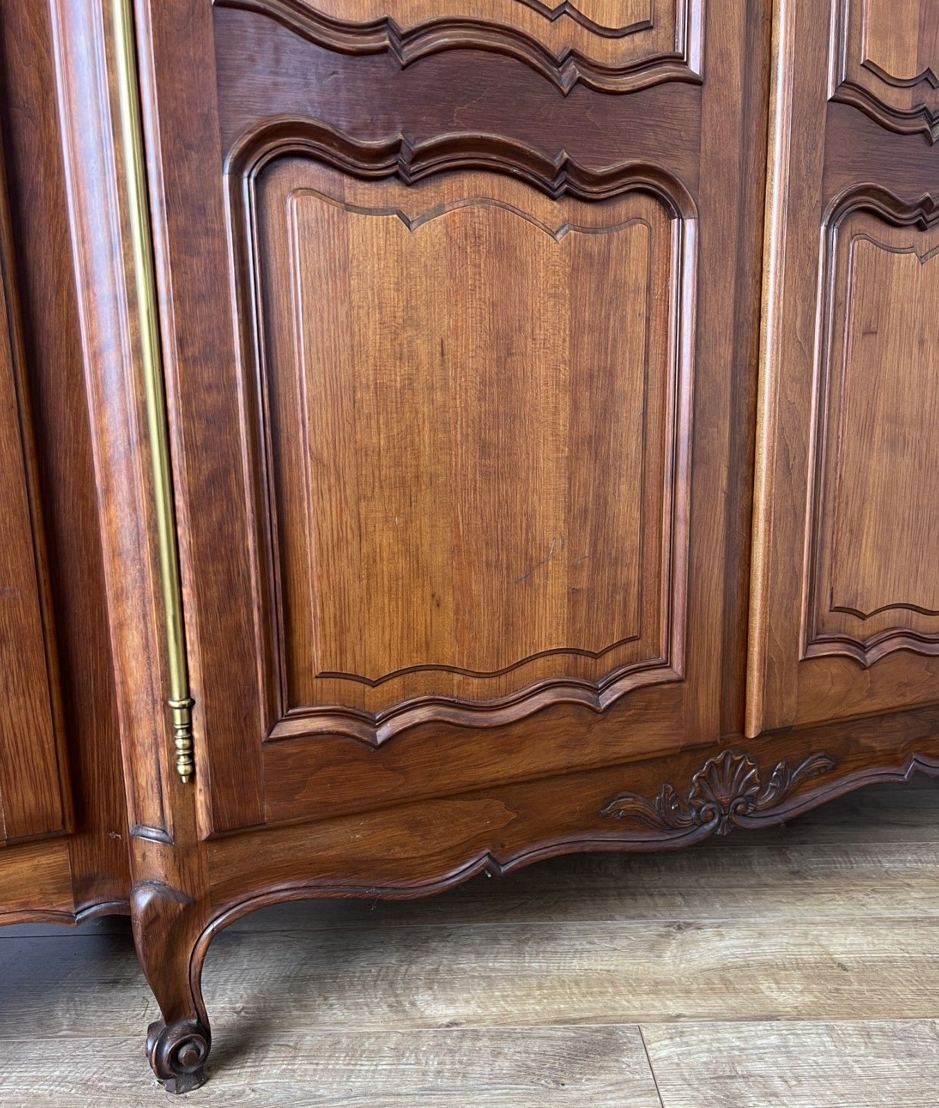 photo for sale Wardrobe Vintage French Louis XVI Style Four Door Carved Armoire Lot 6115