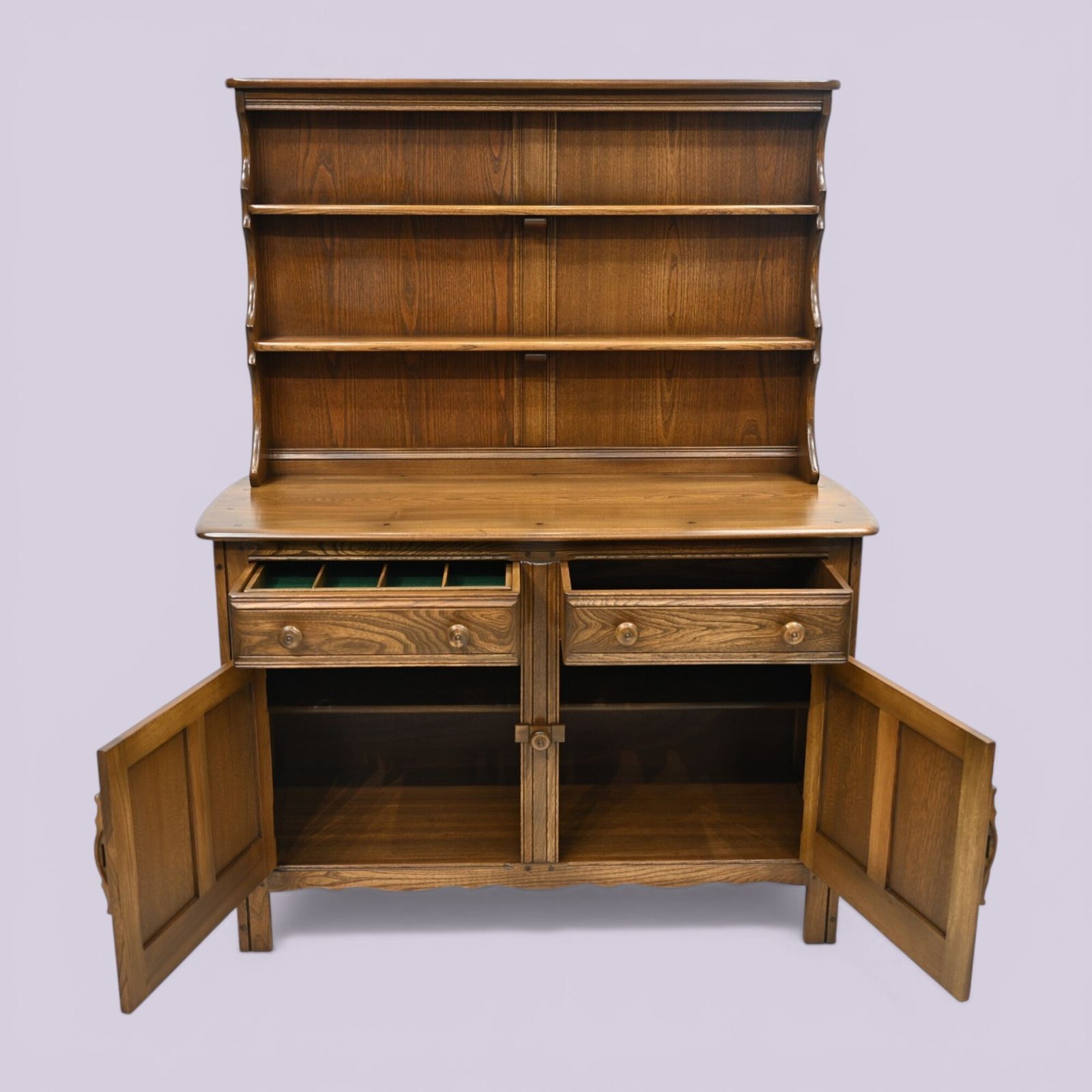 Furniture Ercol Welsh Dresser Sideboard Top Shelving Golden Dawn 1970s Free Uk Delivery photo