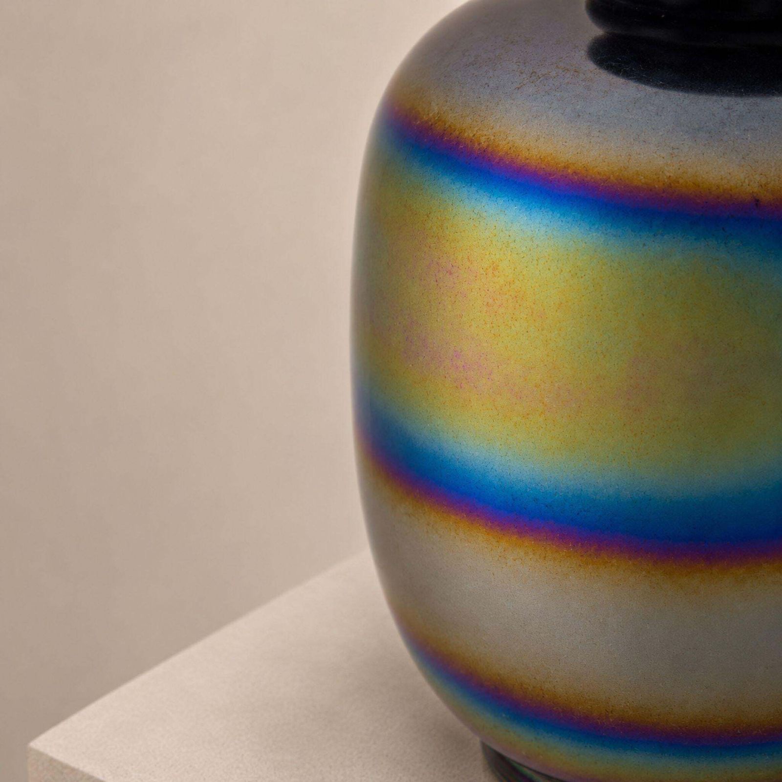 Italian In Style Of Venini Vase Murano Glass Holographic Iridescent, 1970s photo for sale