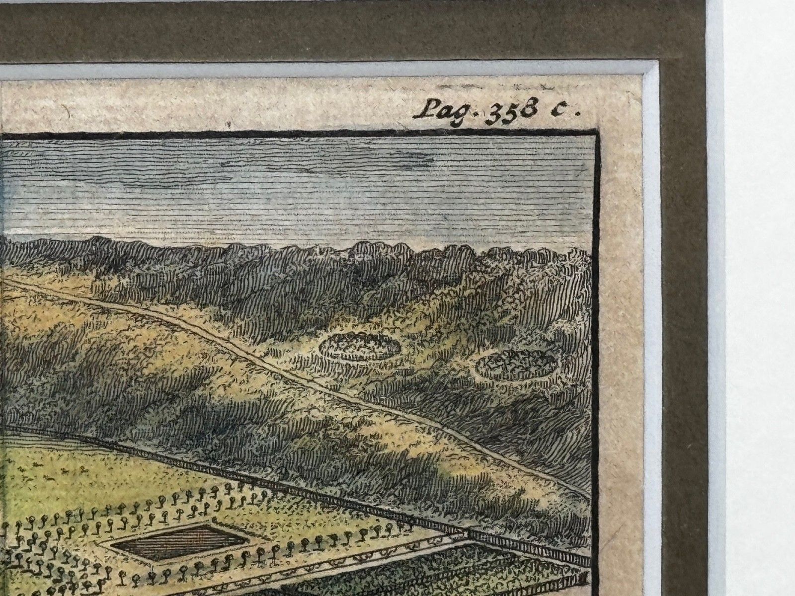 photo for sale Chatsworth House, Derbyshire 18th Century Copper Engraving After Leonard Knyff