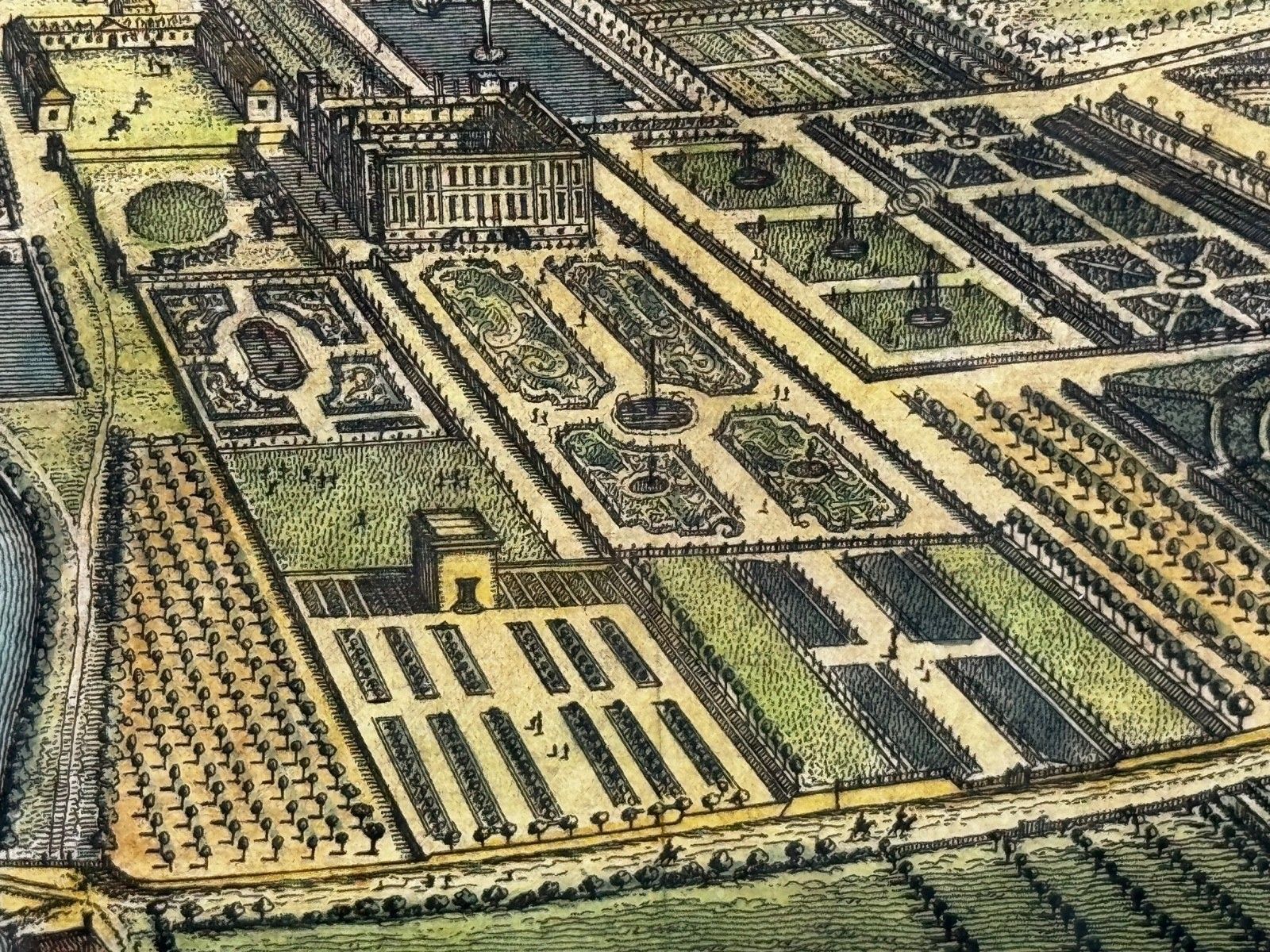 750.0 Chatsworth House, Derbyshire 18th Century Copper Engraving After Leonard Knyff photo