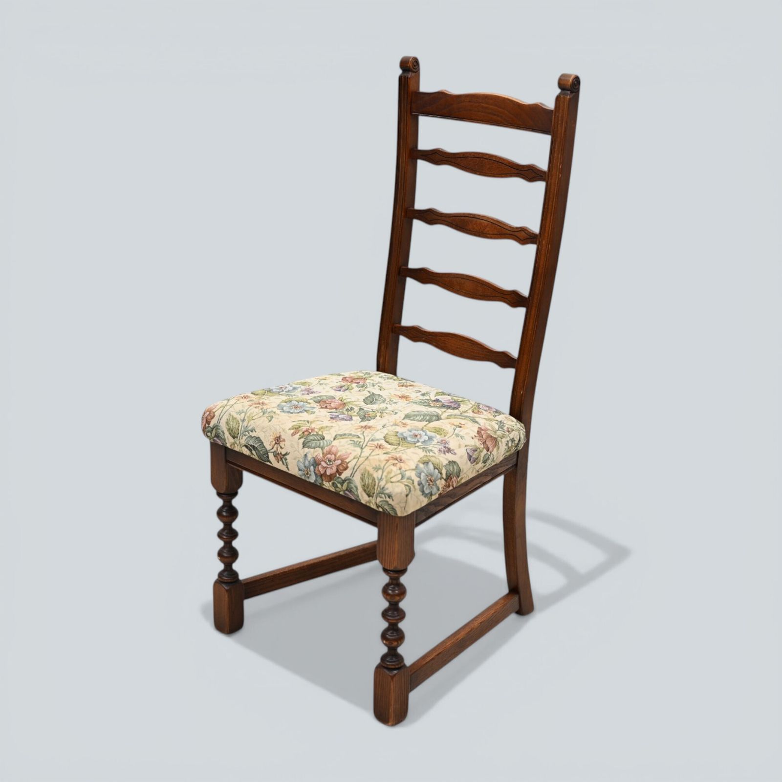6 Old Charm Ladderback Dining Chairs Drop In Seats Tudor Brown Free Uk Delivery* photo for sale