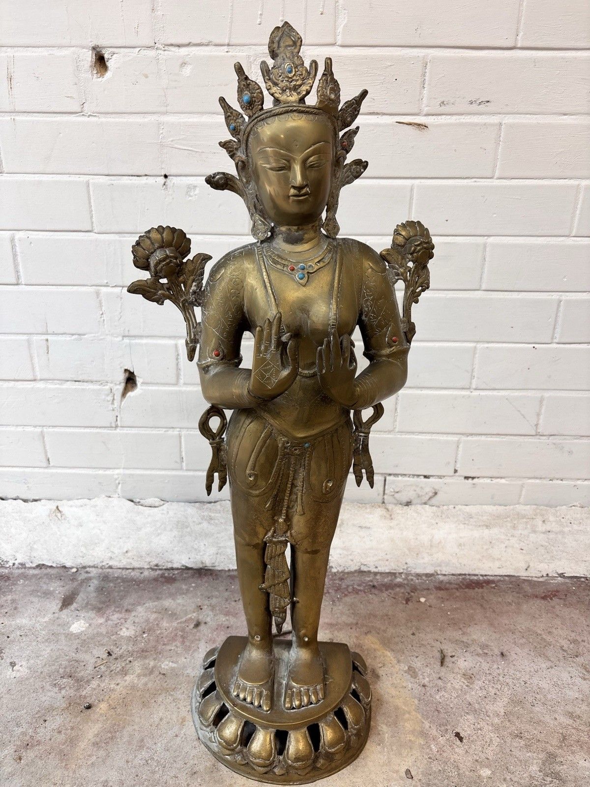 Early 20th Century Brass Buddhism Brass Figures. Indian. photo 595.0