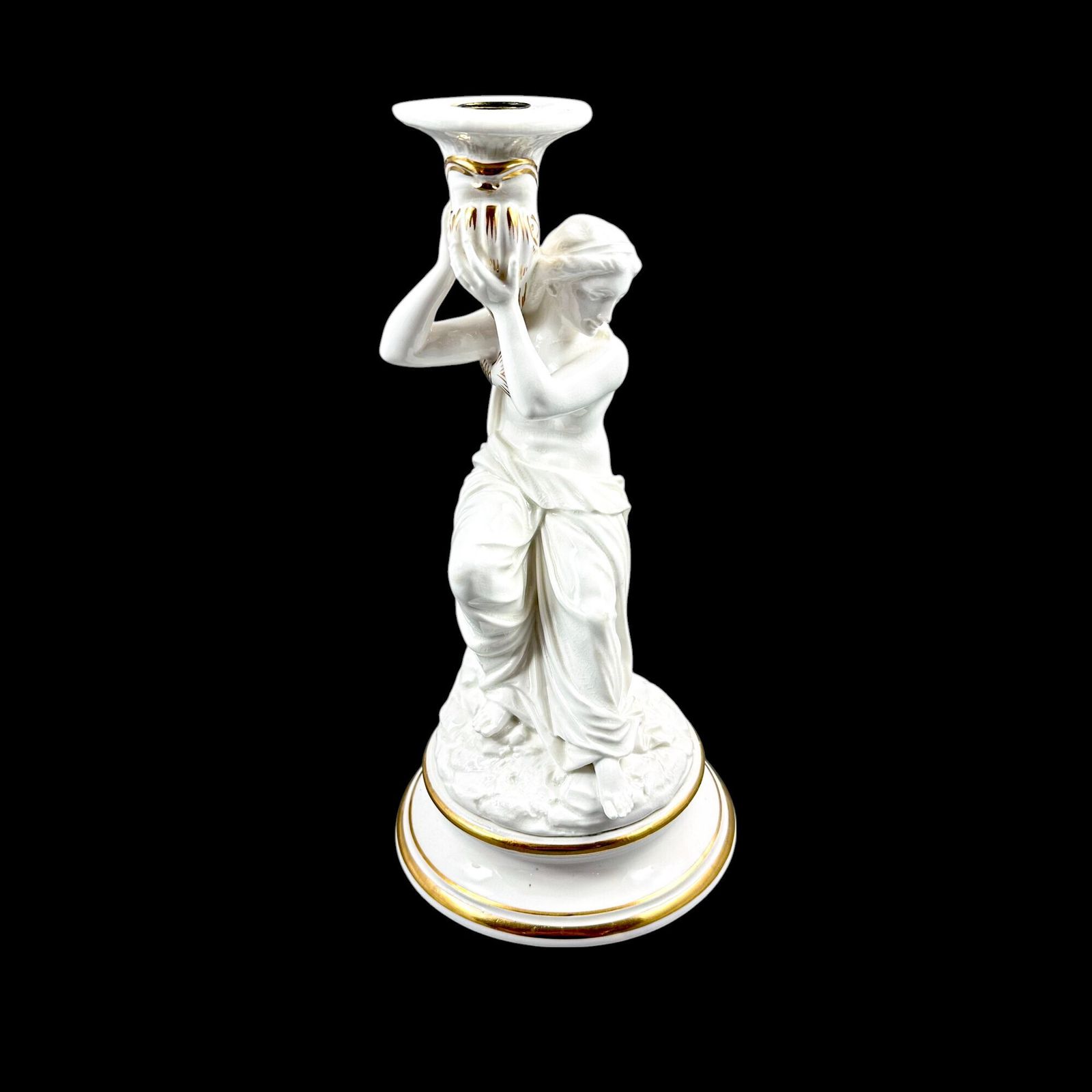 800.0 Paar Victoriaanse porseleinen figuratieve kandelaars, mogelijk Sutherland & Sons, Staffordshire photo