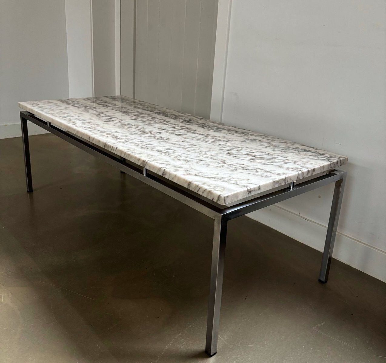 Vintage Coffee Table With Marble Top By Gerard Van Den Berg For T Spectrum, 1960s photo furniture