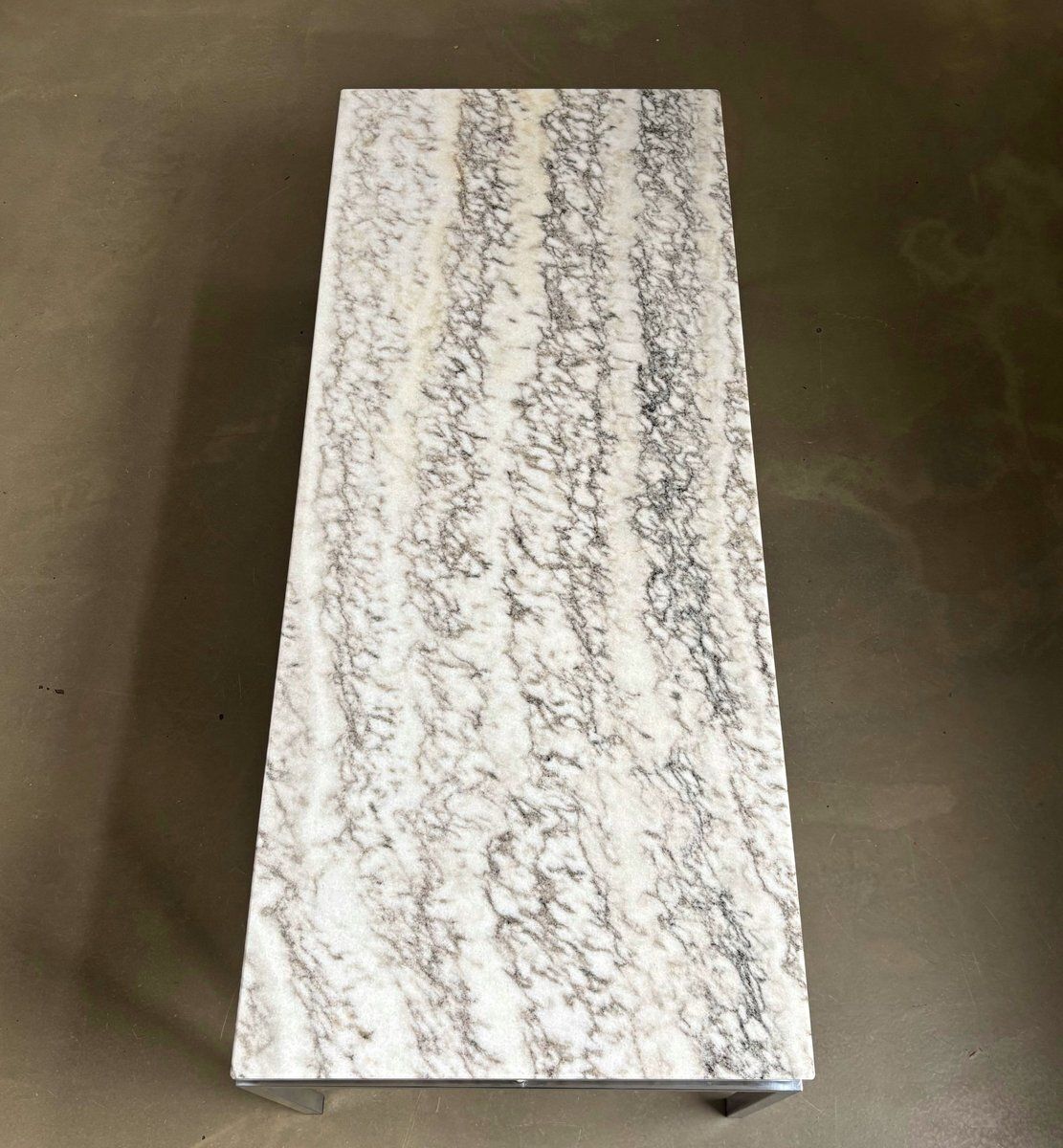 Vintage Coffee Table With Marble Top By Gerard Van Den Berg For T Spectrum, 1960s photo vinterior