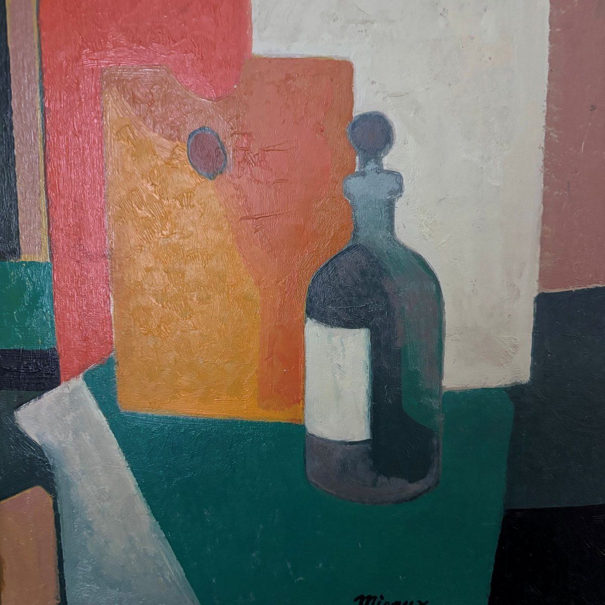 André Minaux, Still Life, Oil On Cardboard photo 1254.0