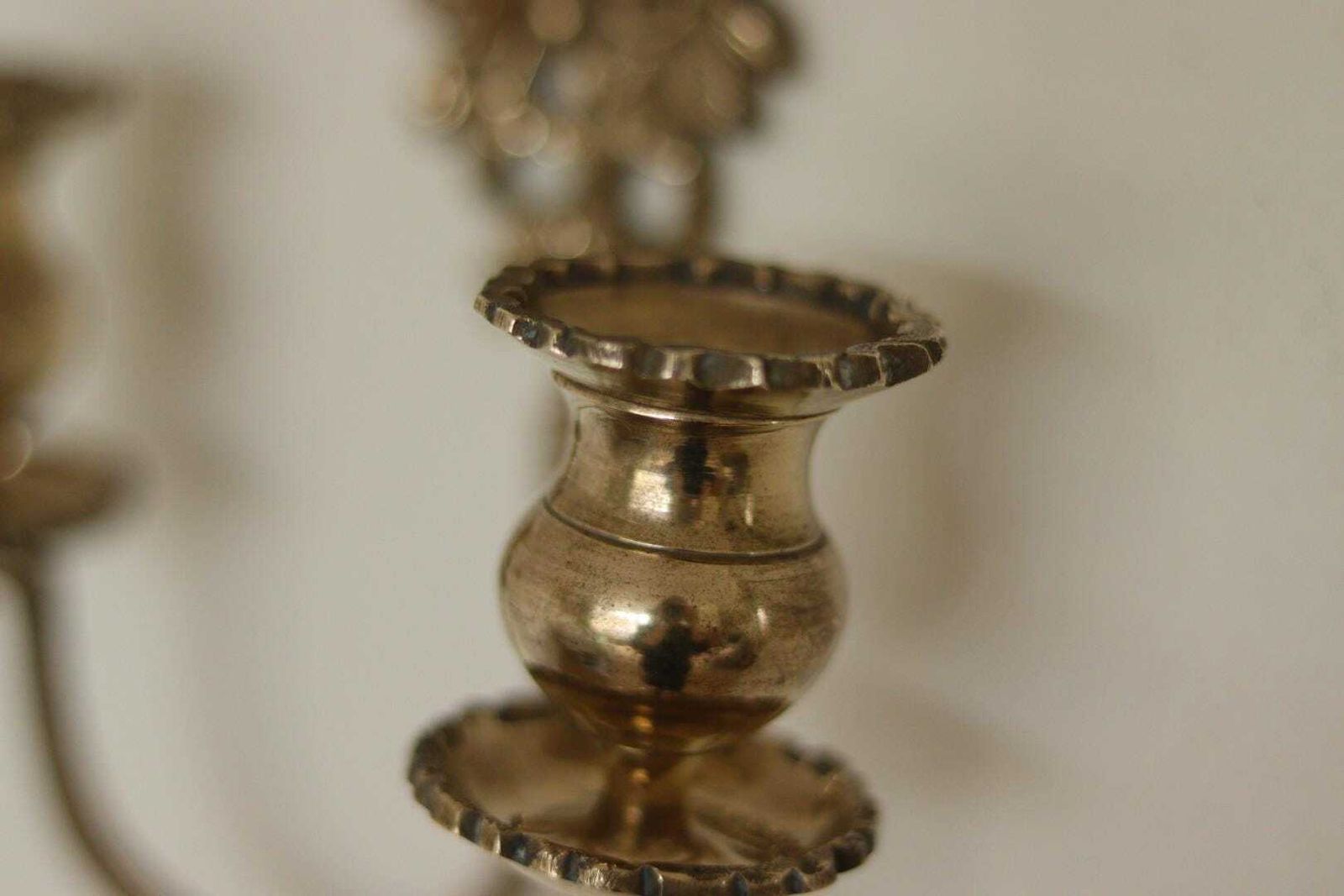 Pair Of Antique Swedish  Brass Sconces photo 175.0