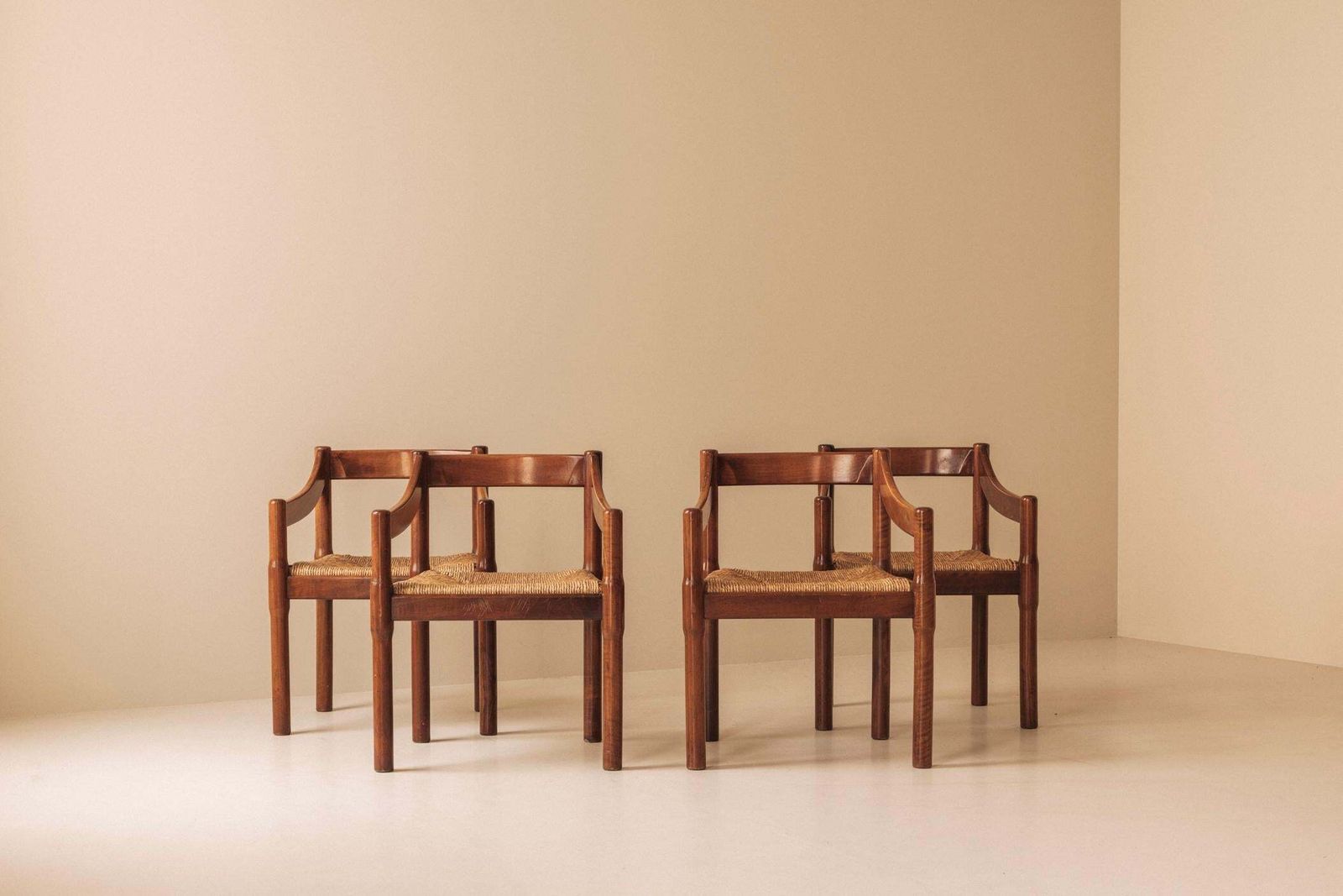 Set Of Four Carimate Chairs By Vico Magistretti For Cassina, Italy 1970s photo Furniture