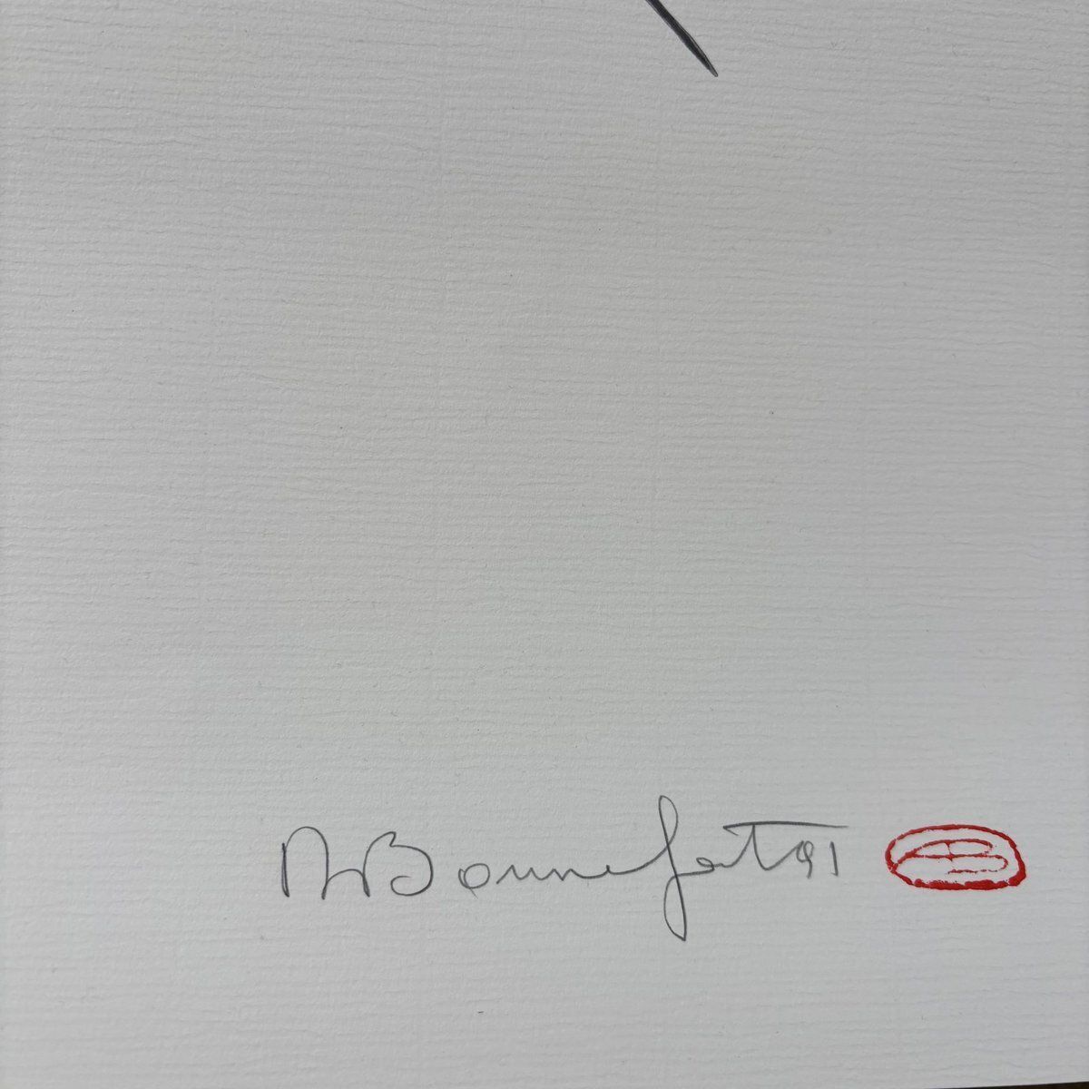 Alain Bonnefoit Large Japanese Sumi E Style Nude 1991 Lithograph photo vintage