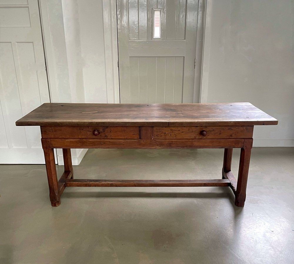 Antique Wooden Farmhouse Table 1800s