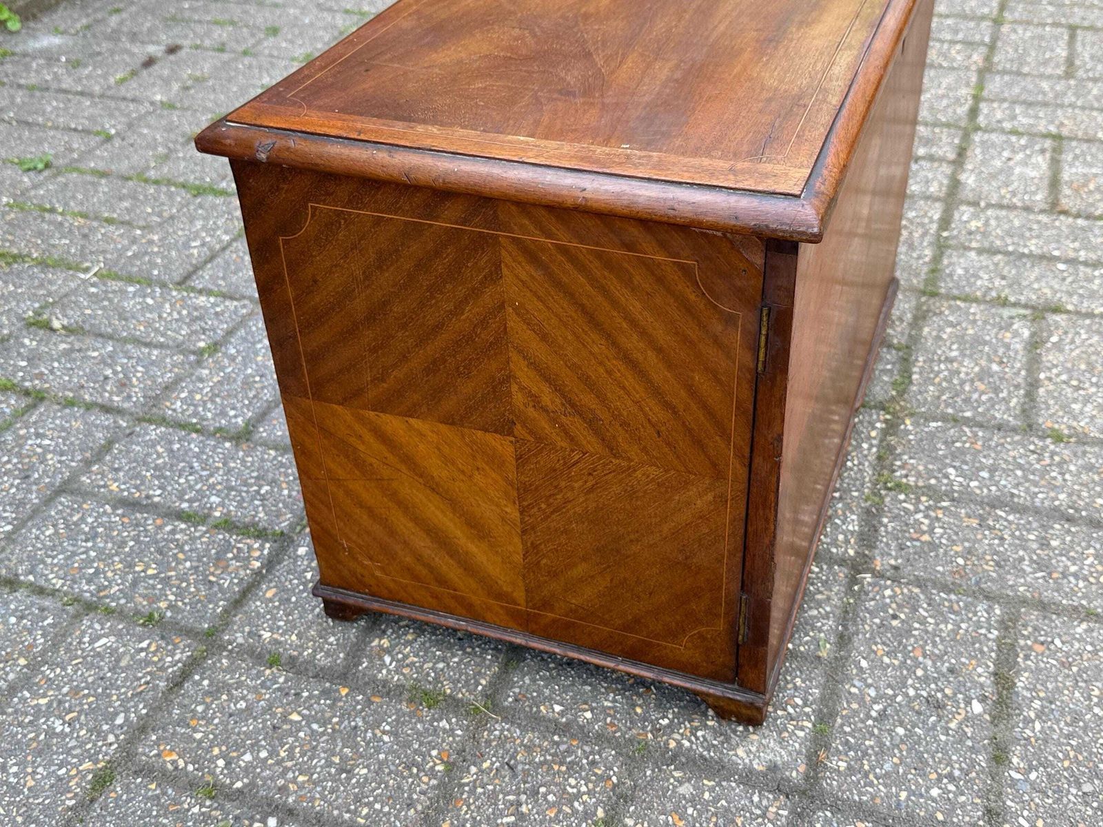 photo buy Antique Victorian Mahogany Veneered Tea Caddy / Document Box – 19th Century (55cm W X 37cm H X 33cm D)