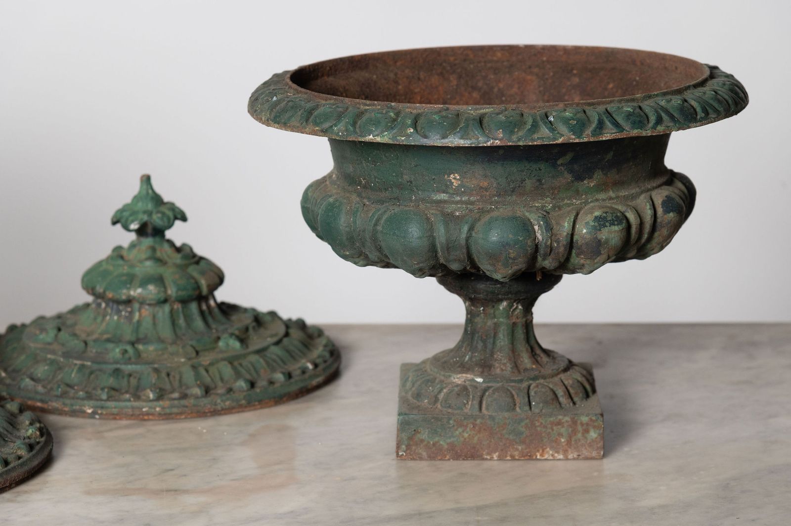 Pair Of Antique Urns With The Original Lids photo buy