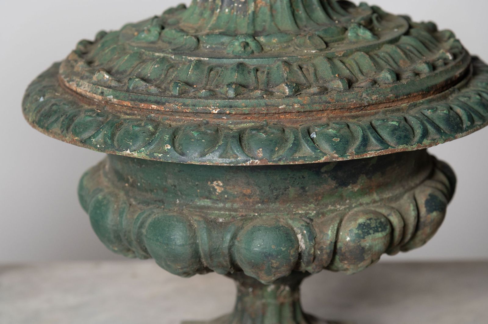 Pair Of Antique Urns With The Original Lids photo vintage
