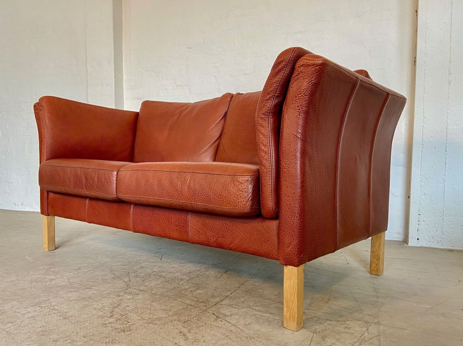 Vintage Danish Retro  Skalma  2 Person Sofa In Cognac Leather photo Furniture