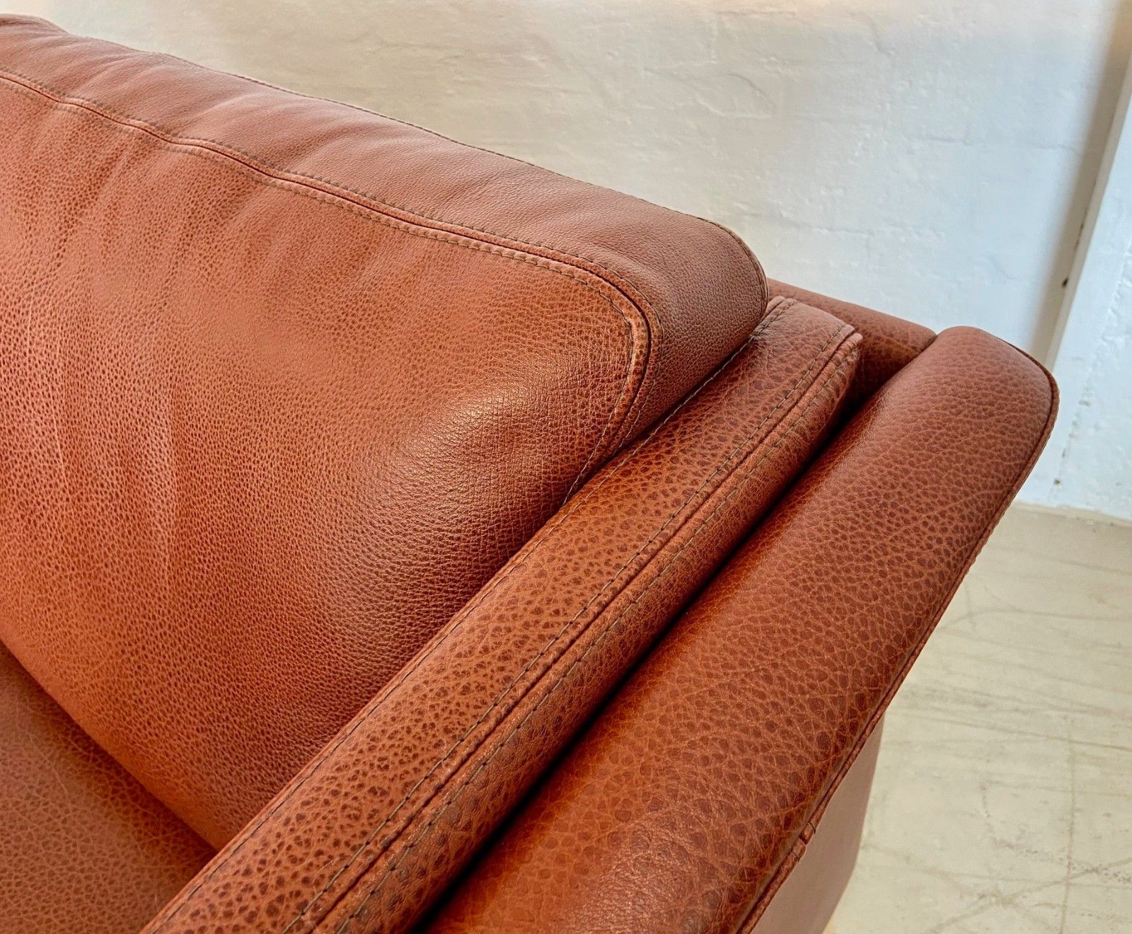 Vintage Danish Retro  Skalma  2 Person Sofa In Cognac Leather photo vinterior