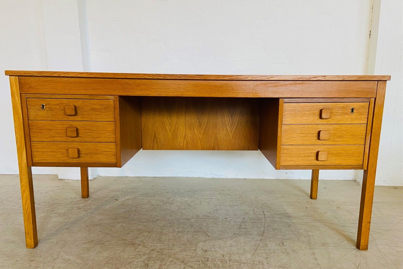 Vintage Mid  Century Retro Danish  Oak Desk By Domino Møbler  1960,S photo for sale