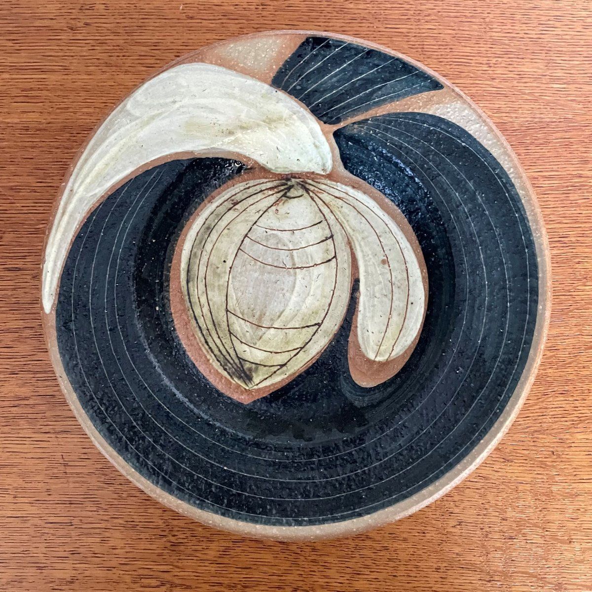 Stoneware Plates By Noomi Backhausen For Soholm Stentoj, 1970s, Set Of 2 photo vintage