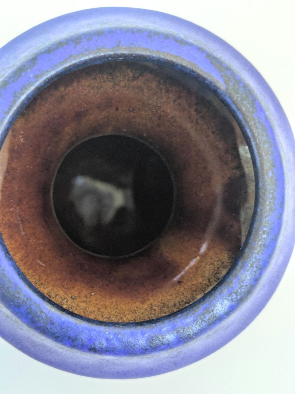 89.0 Steuler West Germany Klein Blue Handle Vase Fat Lava Mcm Wgp Cari Zalloni Style photo