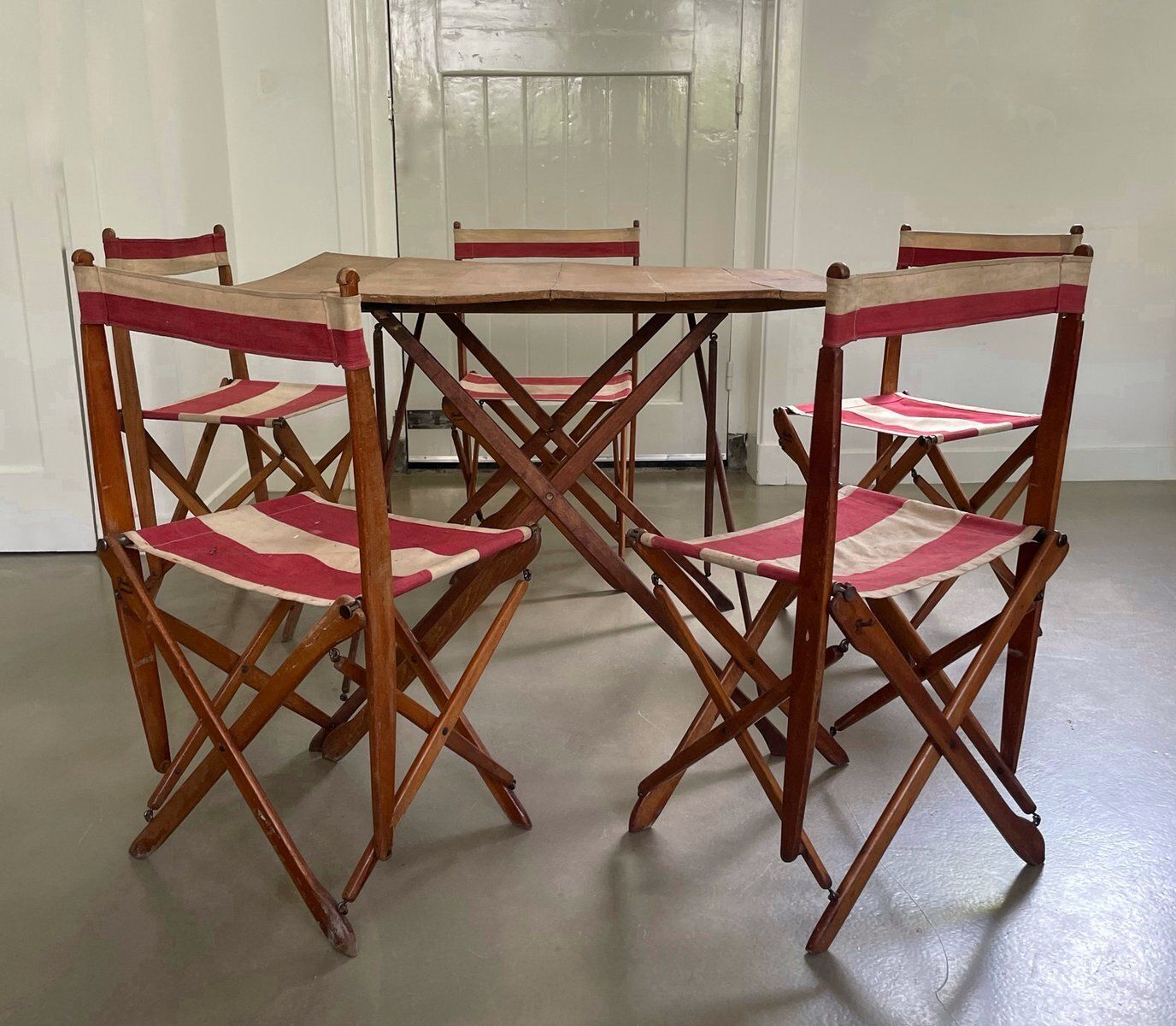 French Outdoor Terrace Set, 1920s, Set Of 6 photo furniture