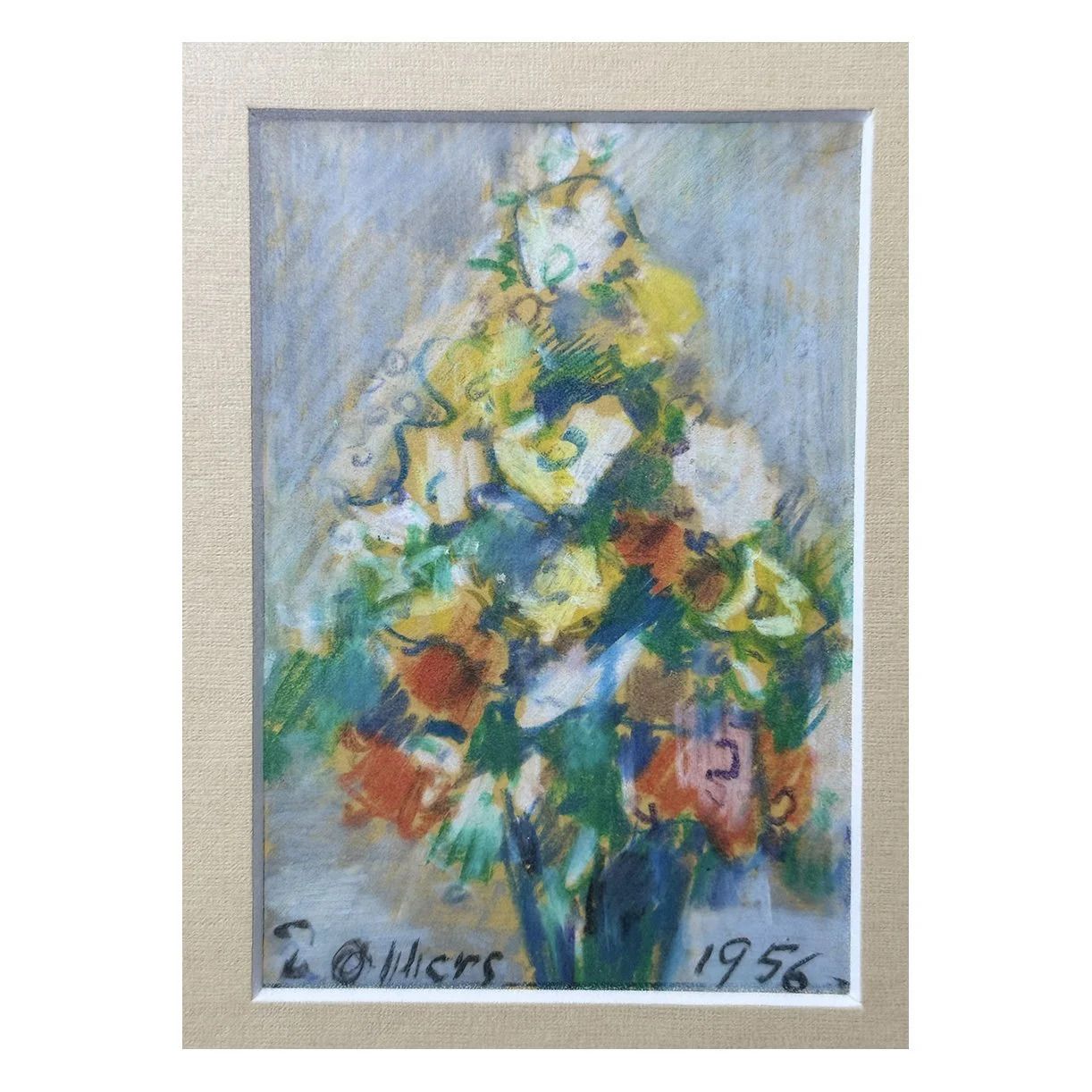 Floral In Pastel 1, 1950s, By Edvin Ollers photo furniture