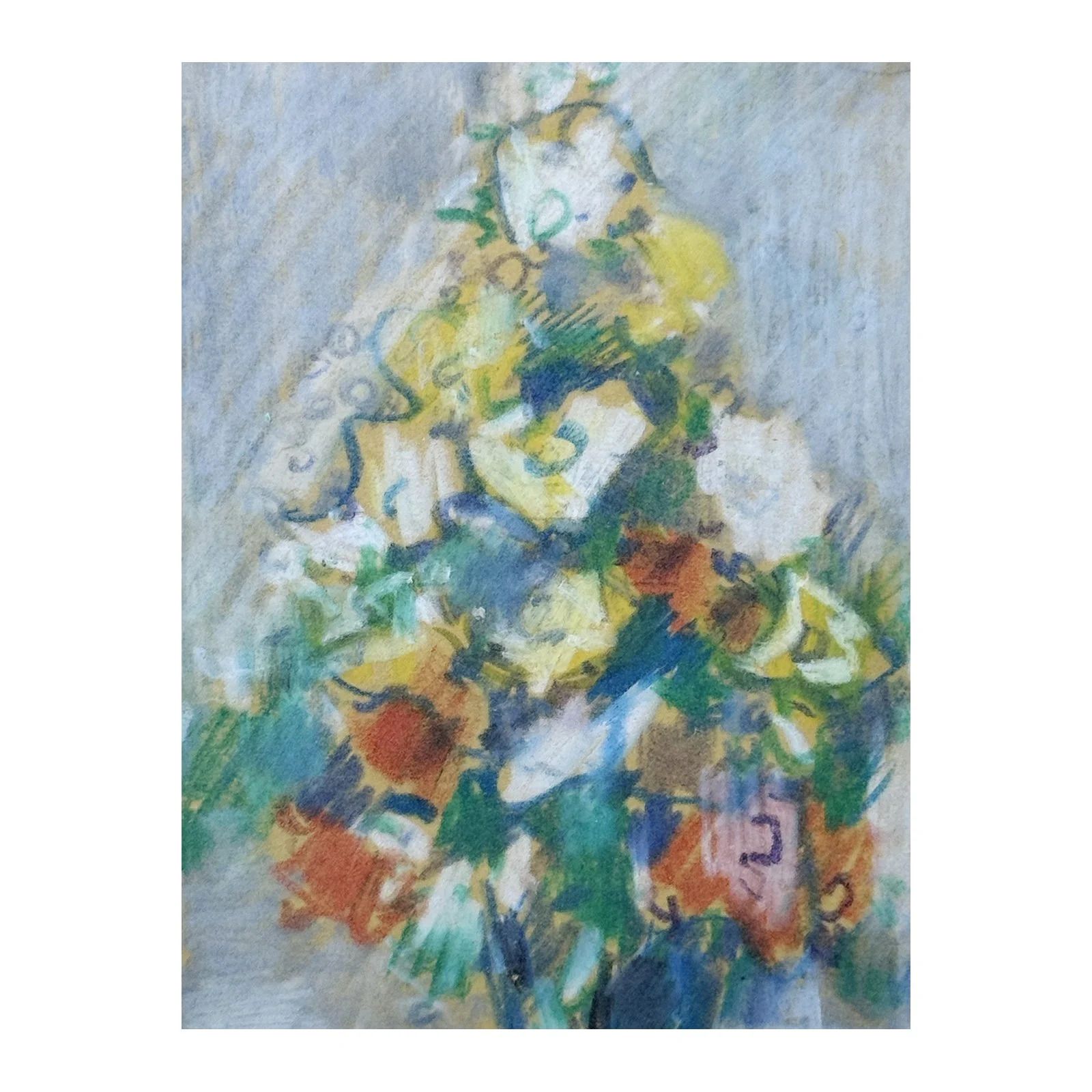 Floral In Pastel 1, 1950s, By Edvin Ollers photo for sale