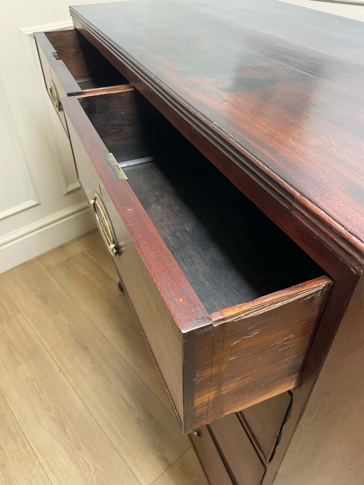 Antique Mahogany Georgian Chest Of Drawers photo vintage