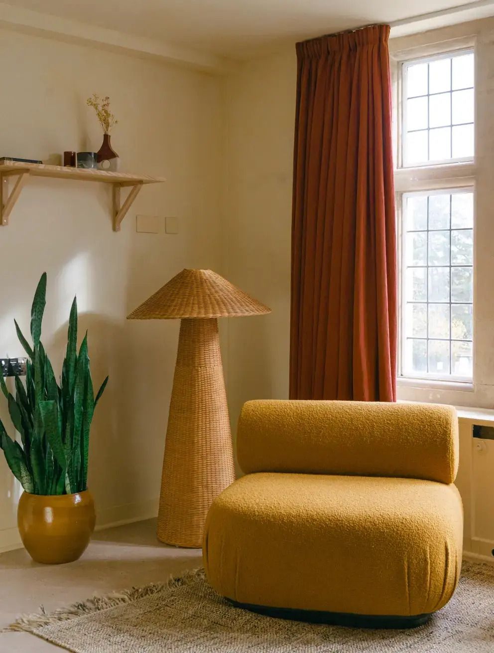 Pair Of Mid Century Modern Lounge Chairs   70s Style Mustard Armchairs