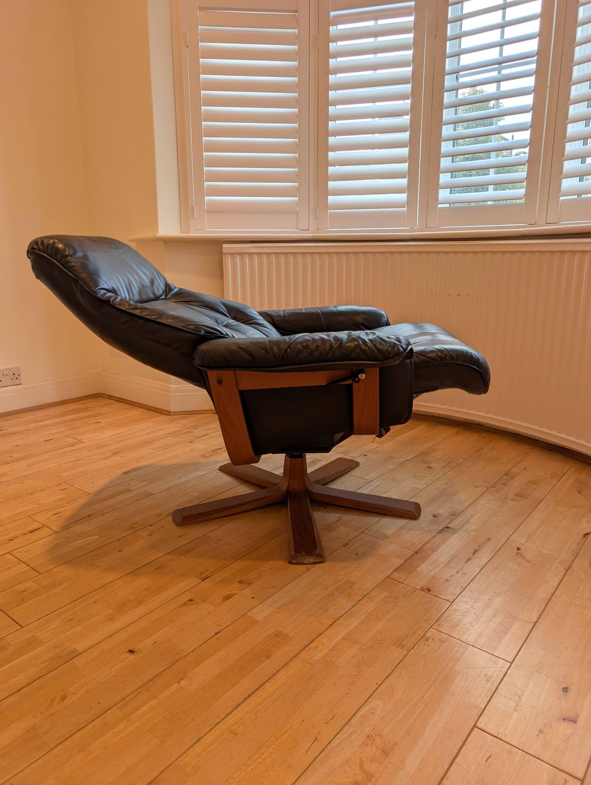 Furniture Göte Möbler Swivel Recliner & Ottoman – Swedish Mid Century Modern photo