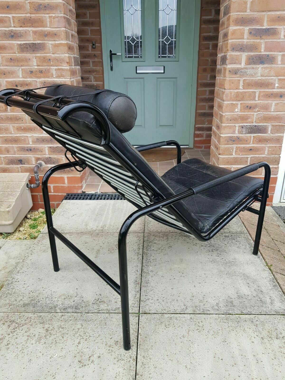 Rare Vintage Zanotta Leather Genni Lounge Chair Gabriele Mucchi With Footstool photo vintage